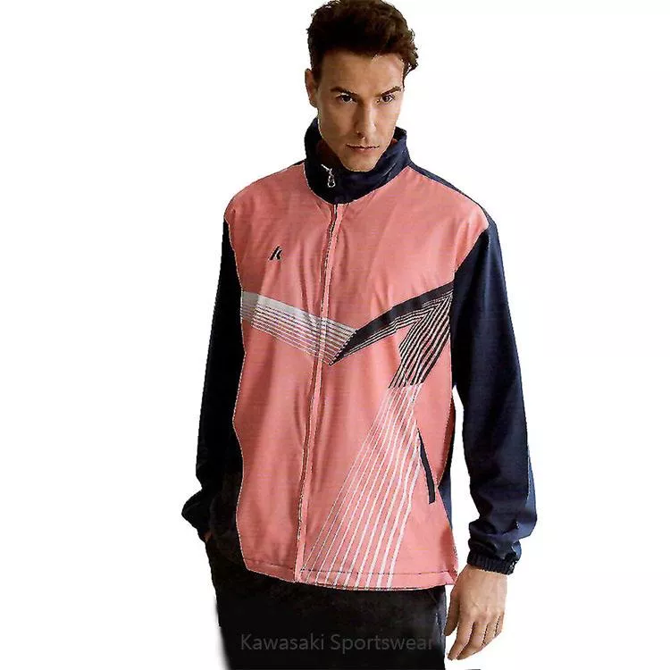 【日本 Kawasaki】男女平織熱昇華印刷運動服套裝(全套)粉藍#K2110A2+B1