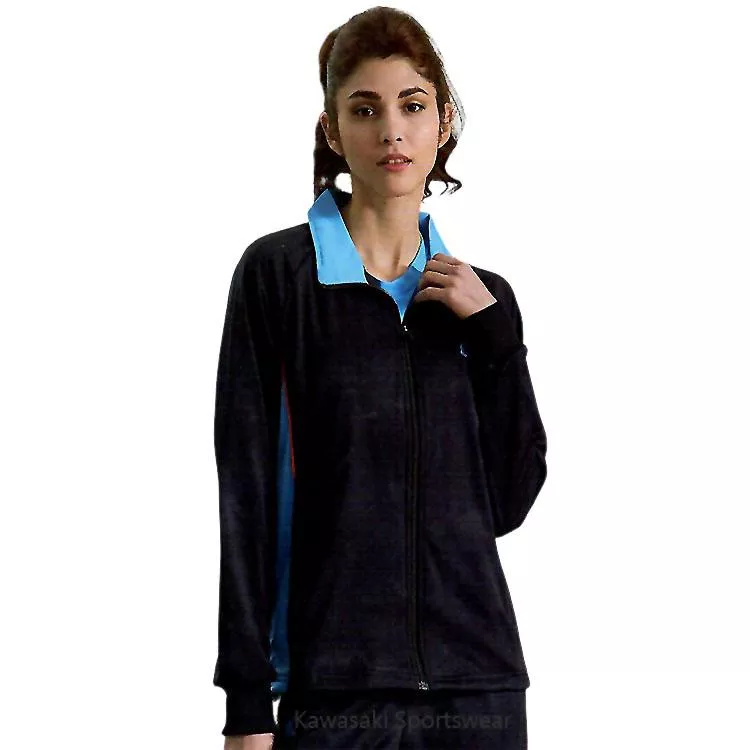 【日本 Kawasaki】男女吸濕排汗針織單層運動服套裝[全套]深藍#K2107A2+B2