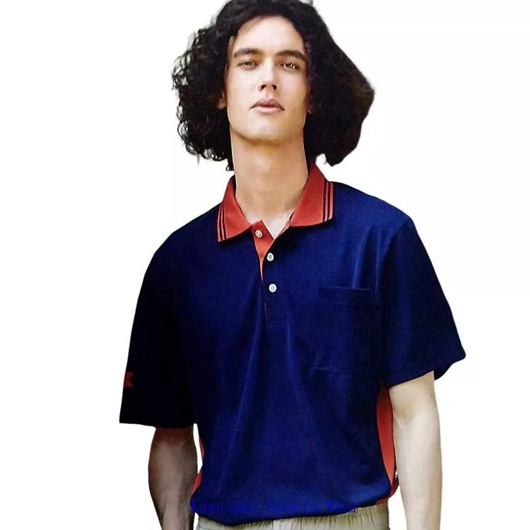 【日本 Kawasaki】男女吸濕排汗短POLO衫-深藍(#K2267A)