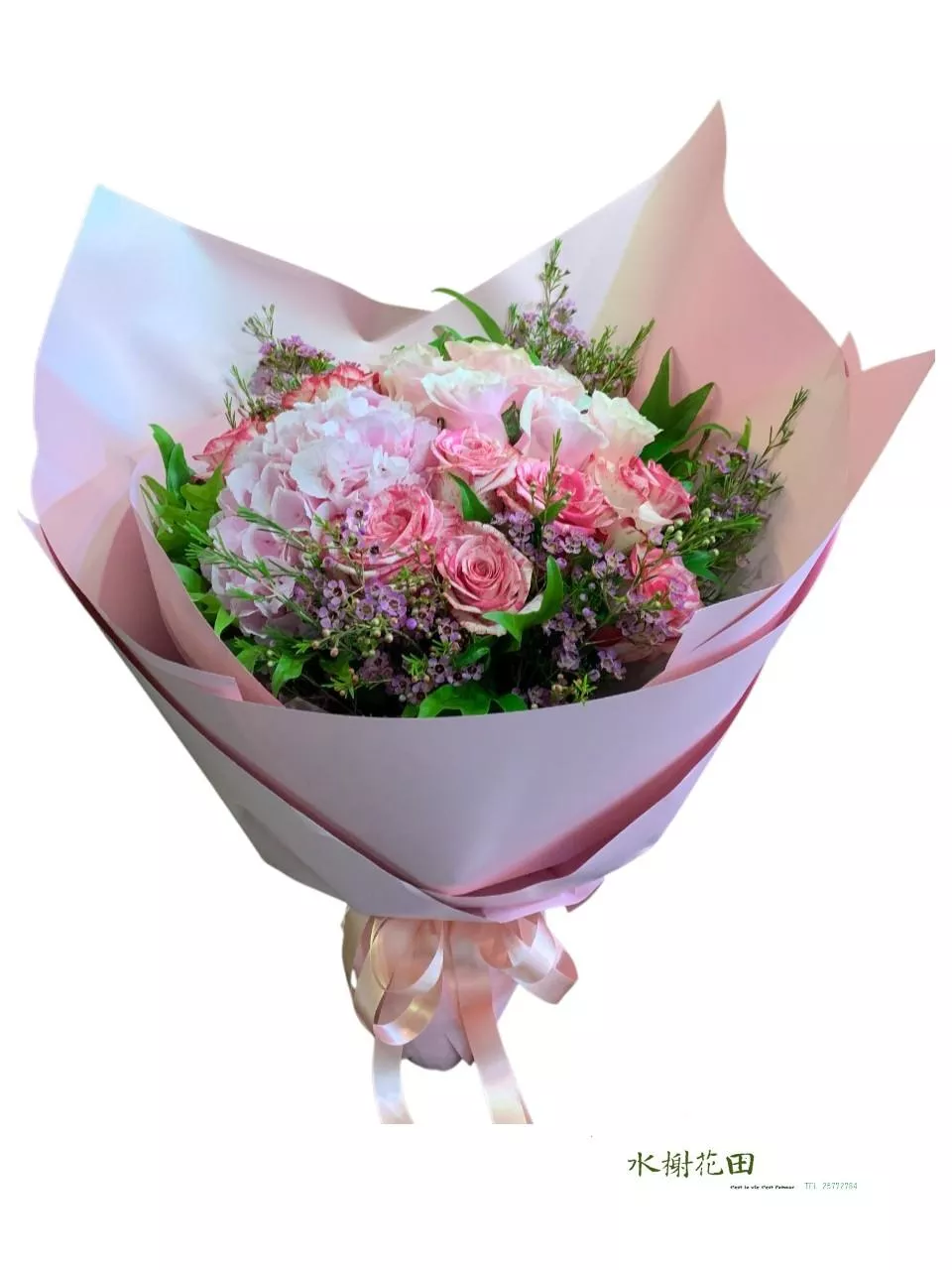 晨霧之詩-繡球花束