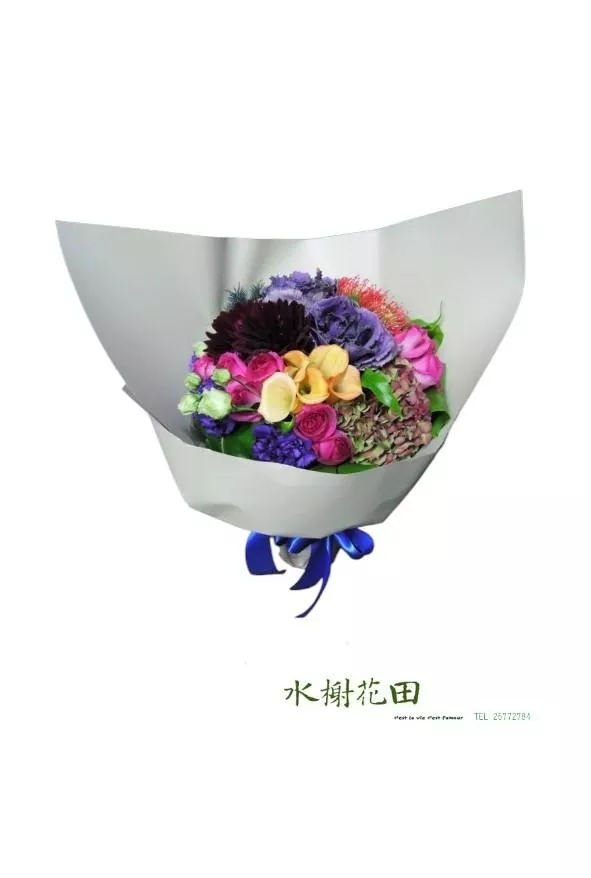 水色戀歌-繡球花束