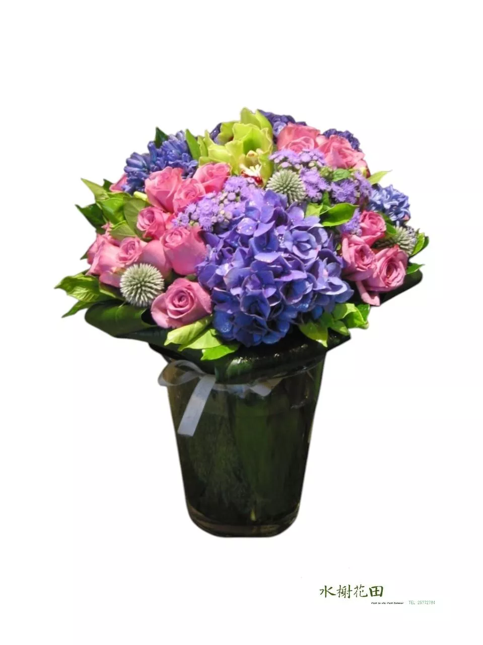 【開幕/生日送禮首選】古典粉紫系撞色輕奢桌花