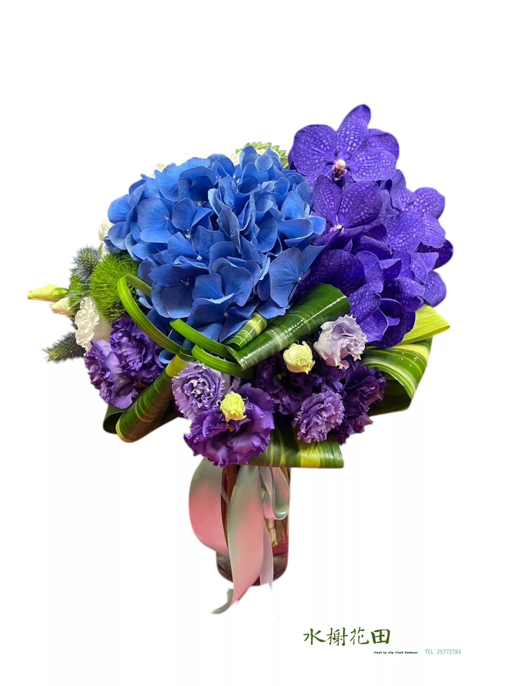 【商務高升/精品開幕】皇家深藍紫系高檔藝術桌花