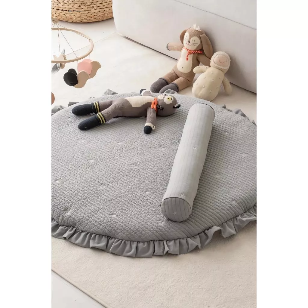 韓國寢具 || 星星夢境 嬰兒圓形墊 圓柱枕 純棉柔軟親膚 防蟎防滑處理 3色