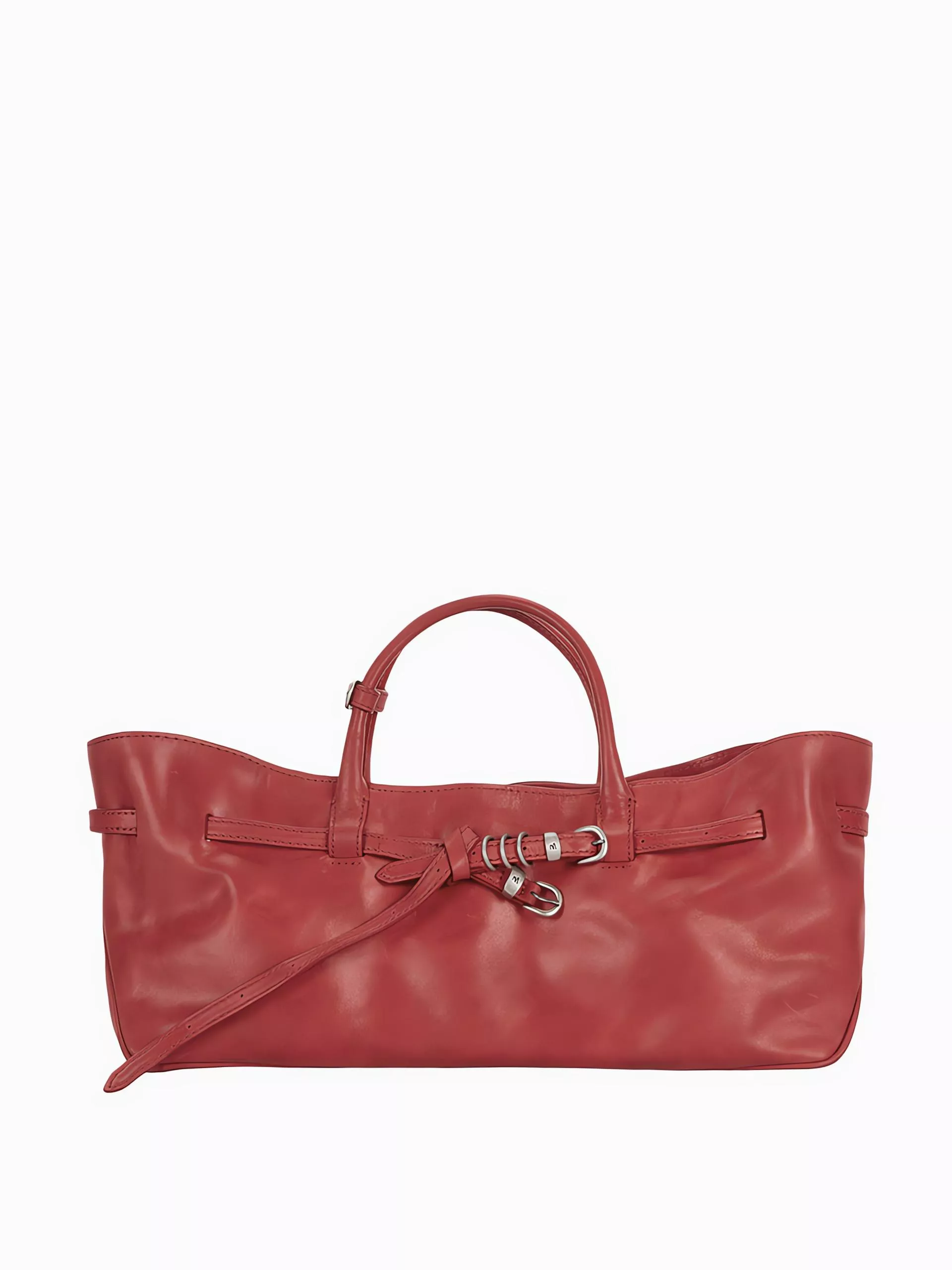 Margesherwood 蘋果紅光感皮革｜Grandma Used Bag 復古托特