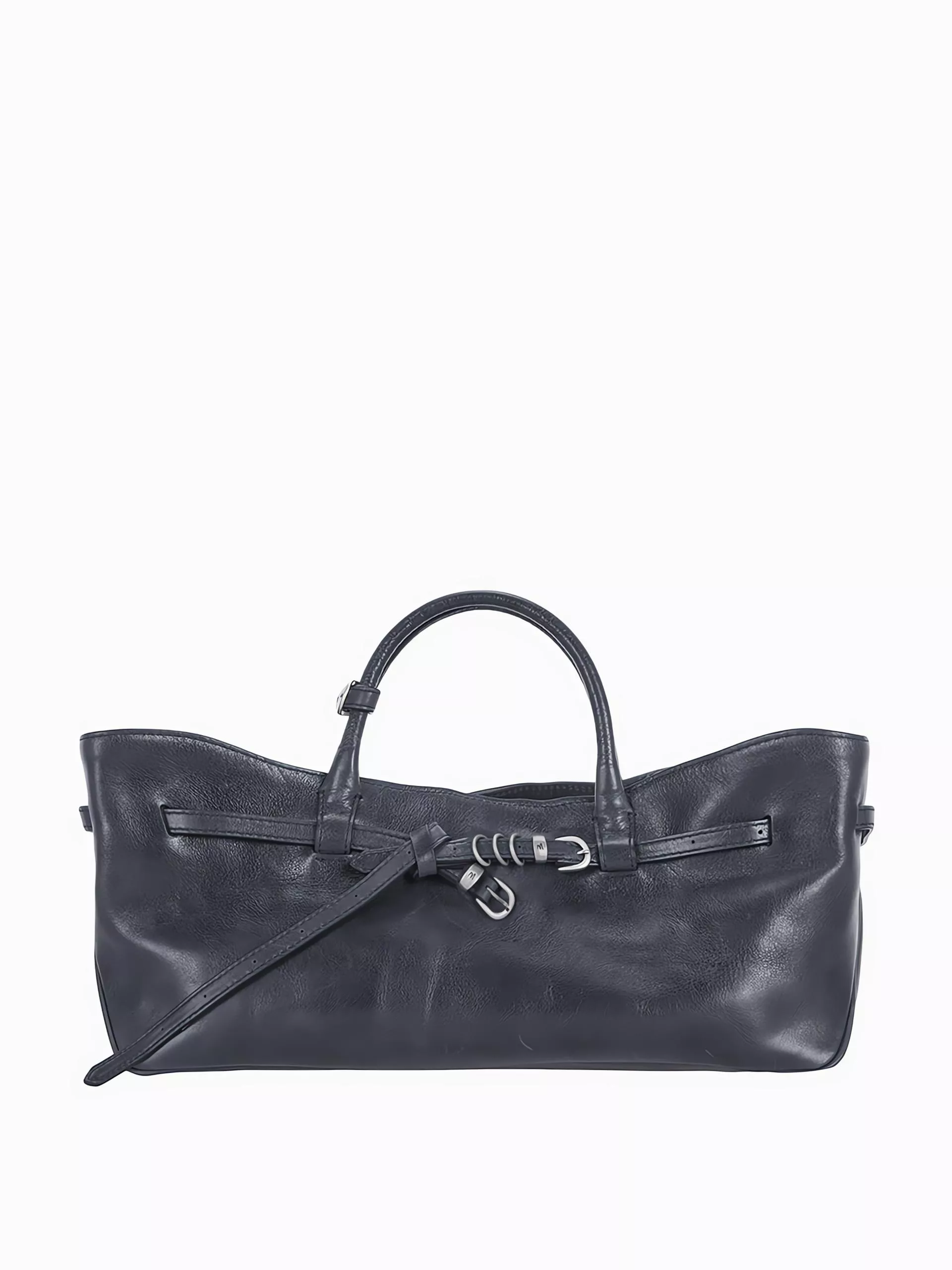 Margesherwood 深海藍光感皮革｜Grandma Used Bag 復古托特