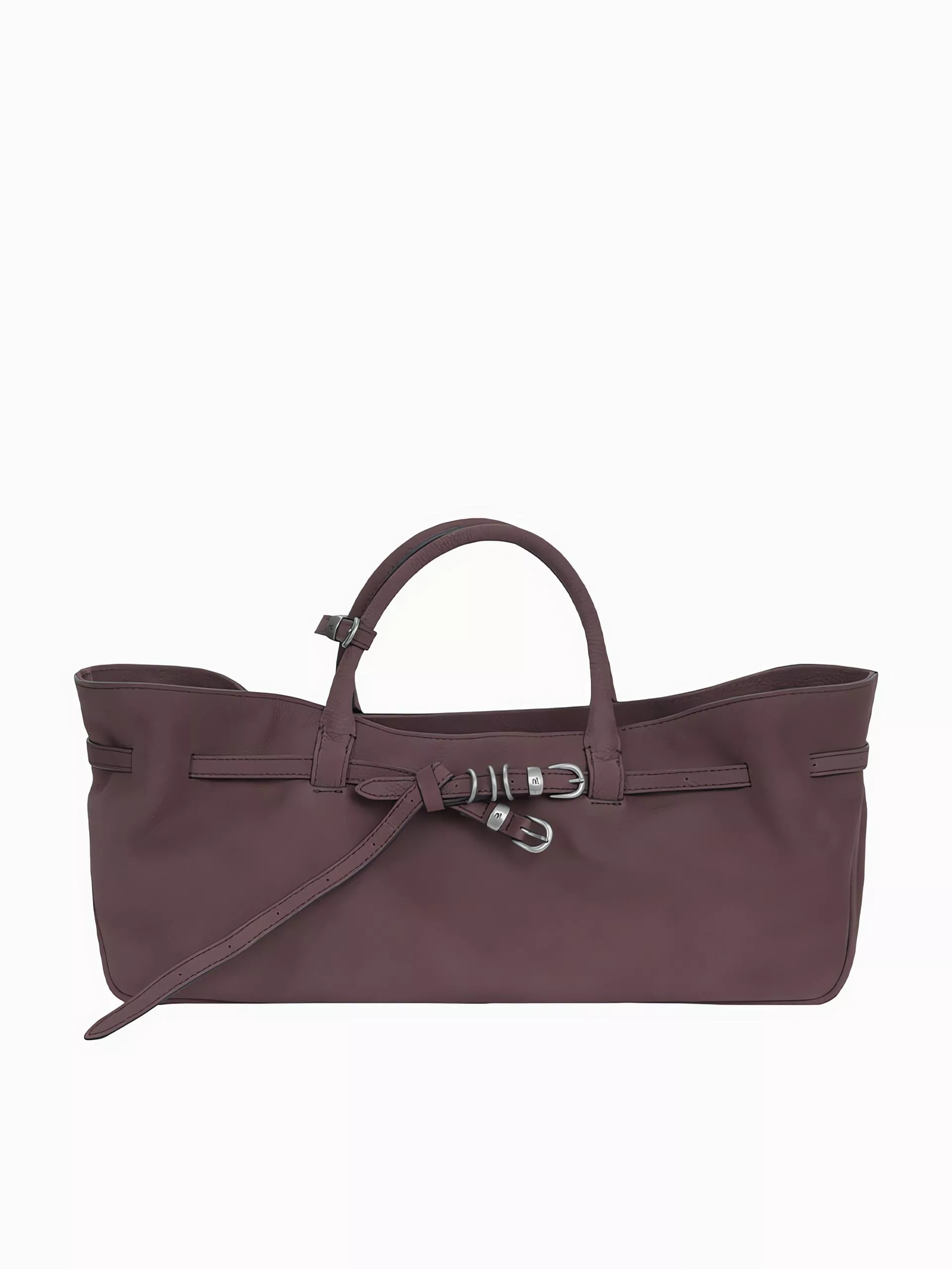 Margesherwood 酒紅霧感皮革｜Grandma Used Bag 復古托特