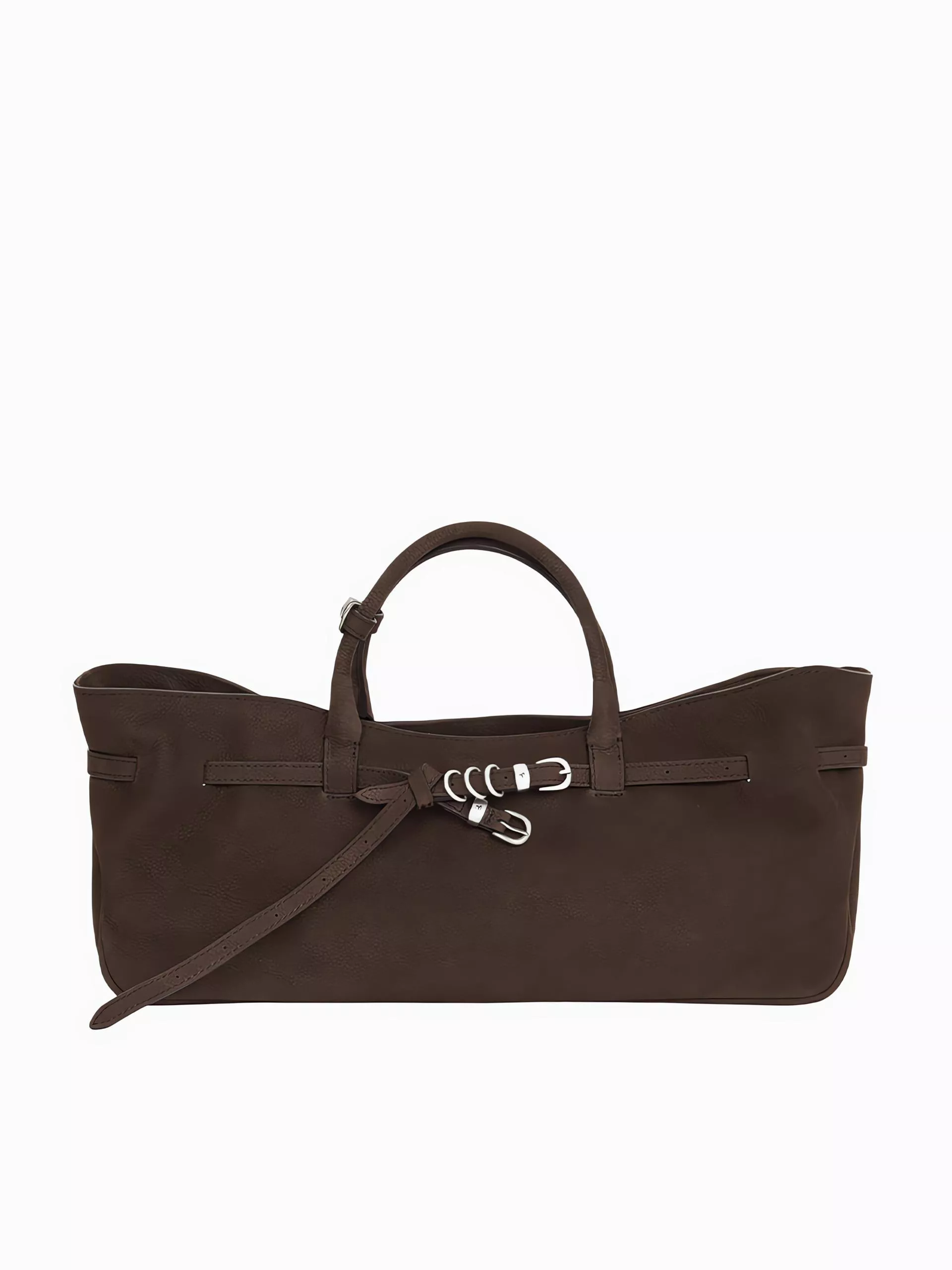 Margesherwood 巧克力棕霧感皮革｜Grandma Used Bag 復古托特