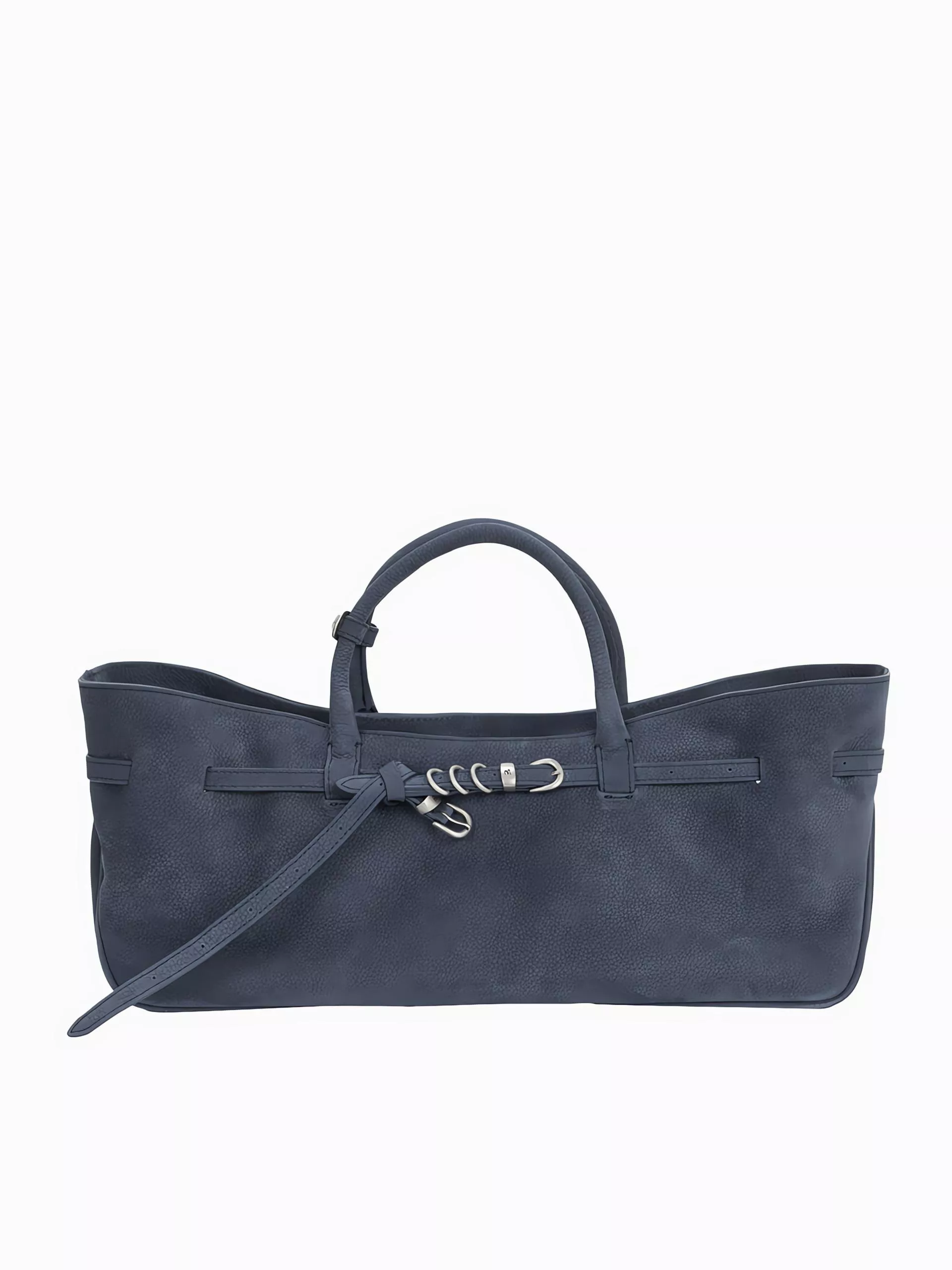 Margesherwood 灰藍霧感皮革｜Grandma Used Bag 復古托特