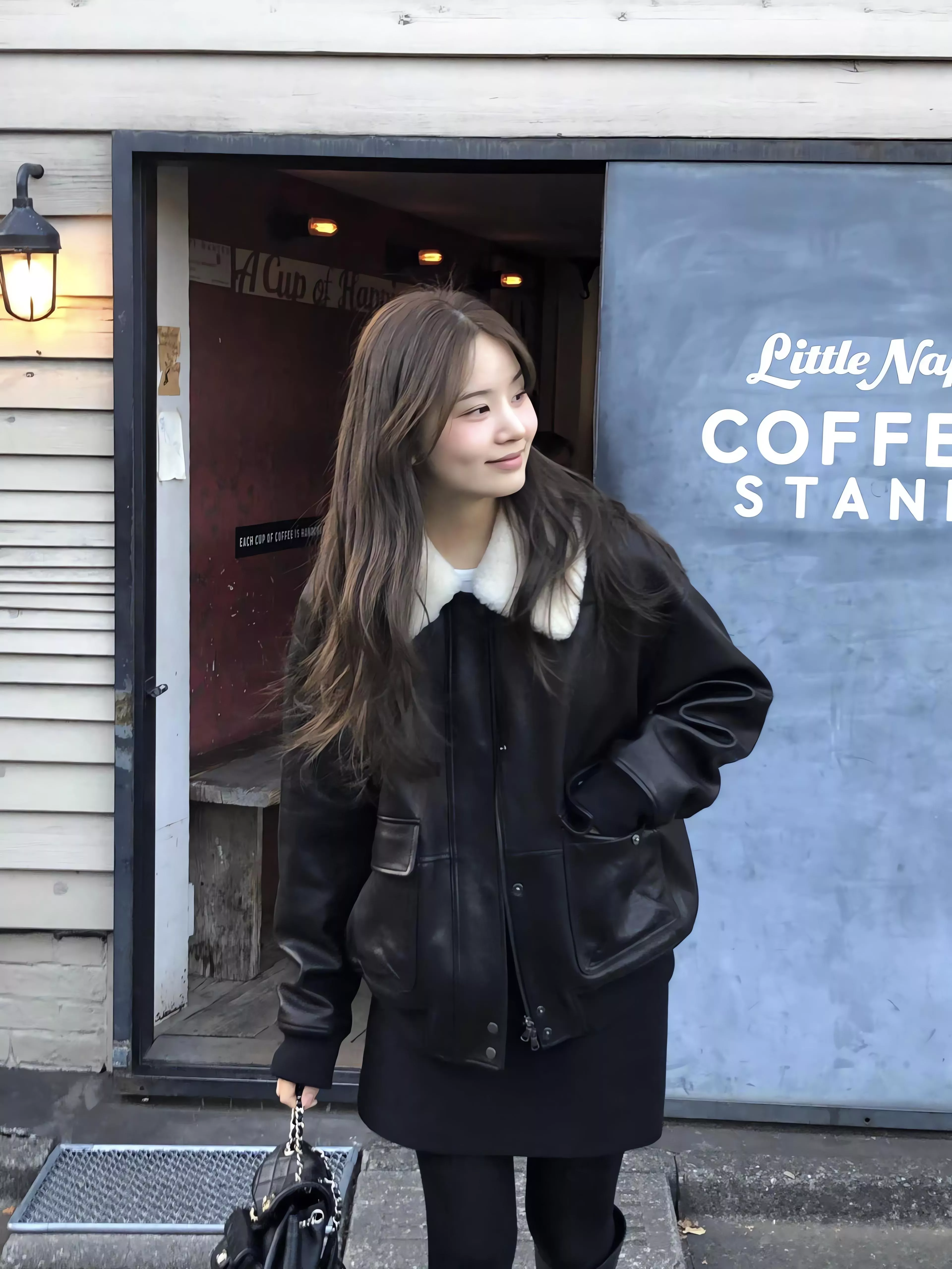 Ounce 義大利小羊皮翻領羊毛夾克外套 可拆式羊毛翻領