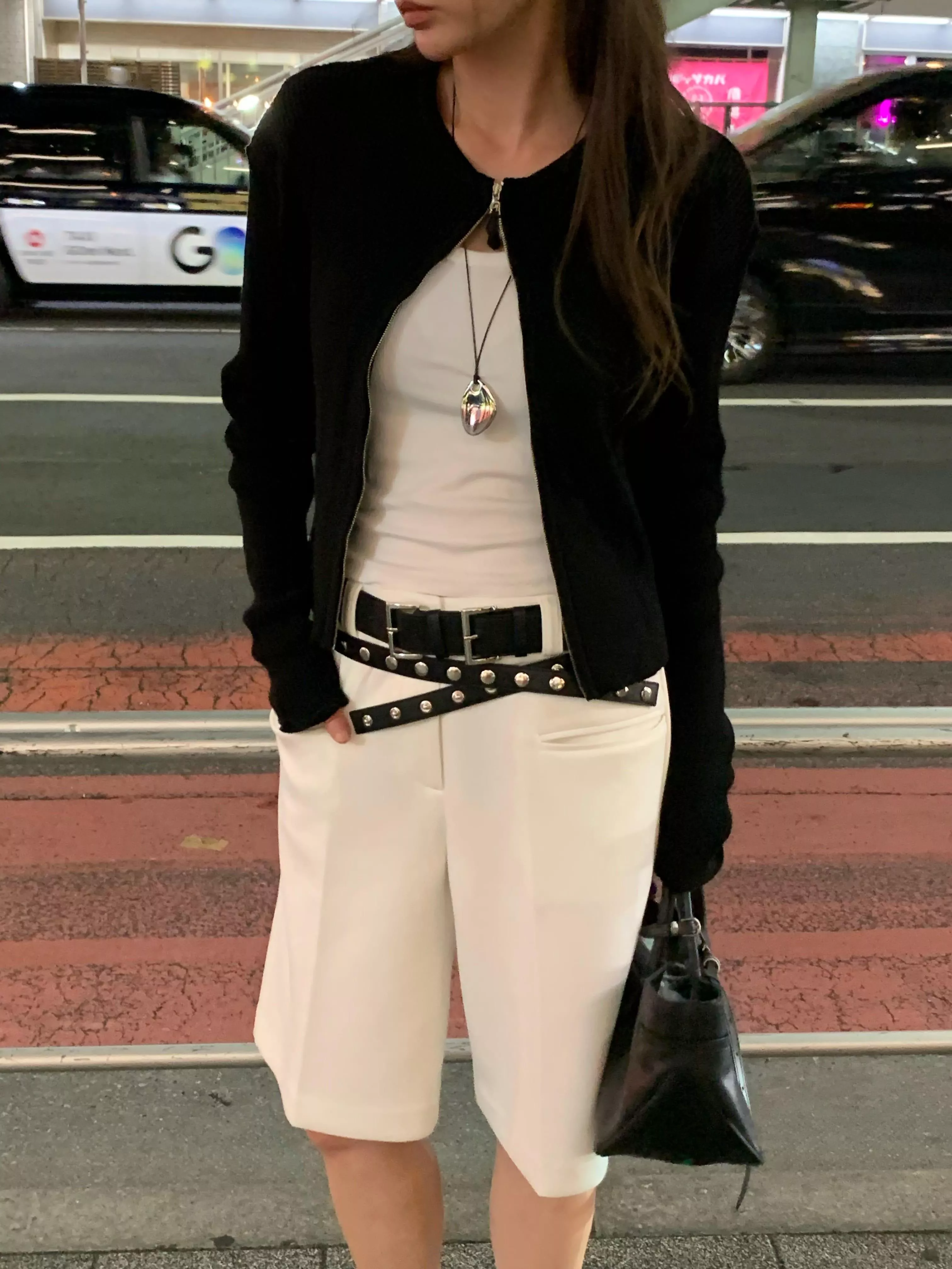 Tom Girl 雙開拉鍊螺紋針織外套