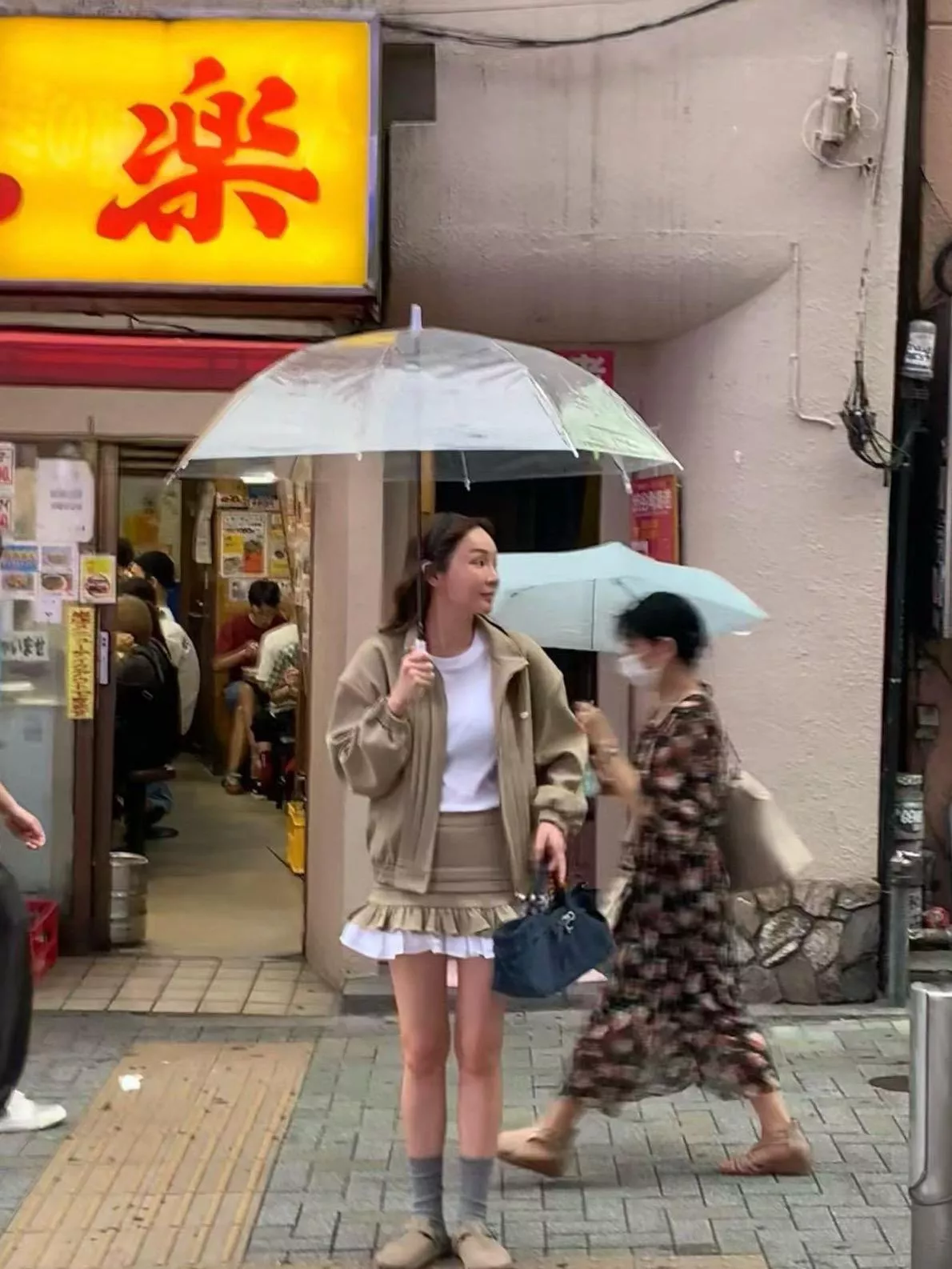 Tom Girl 荷葉拼接窄裙褲裙