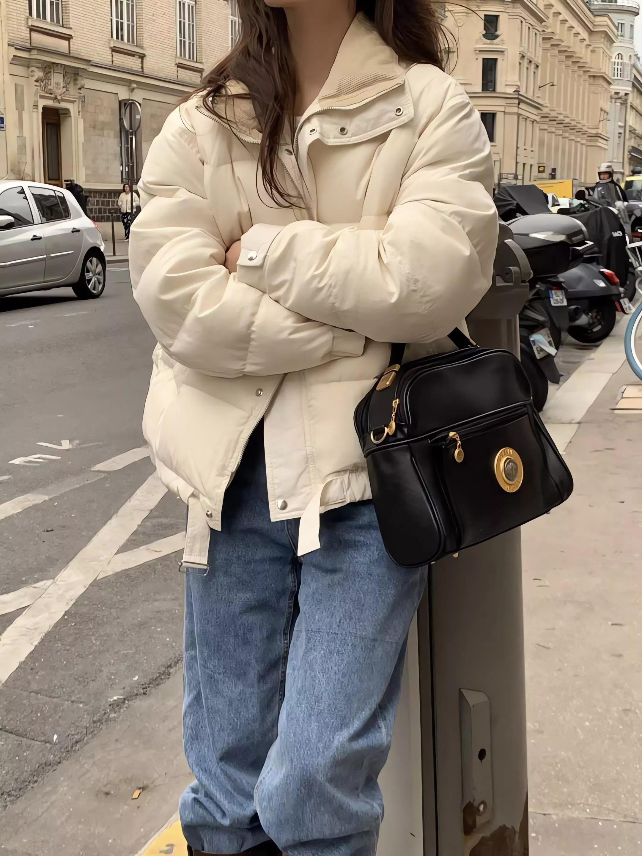 Objet 燈芯絨領鴨絨外套 鴨絨保暖外套