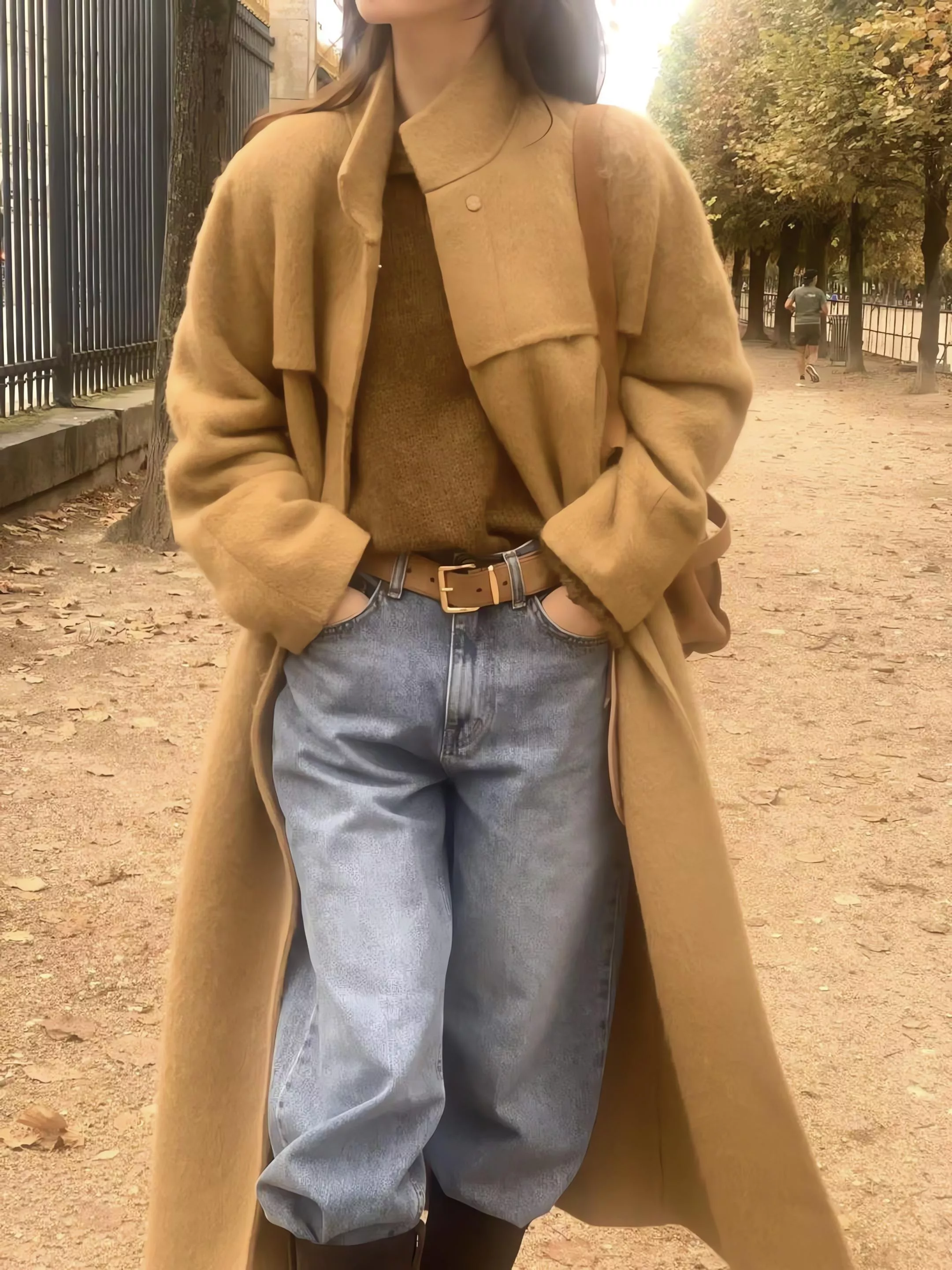 Objet 羊駝羊毛手工大衣外套