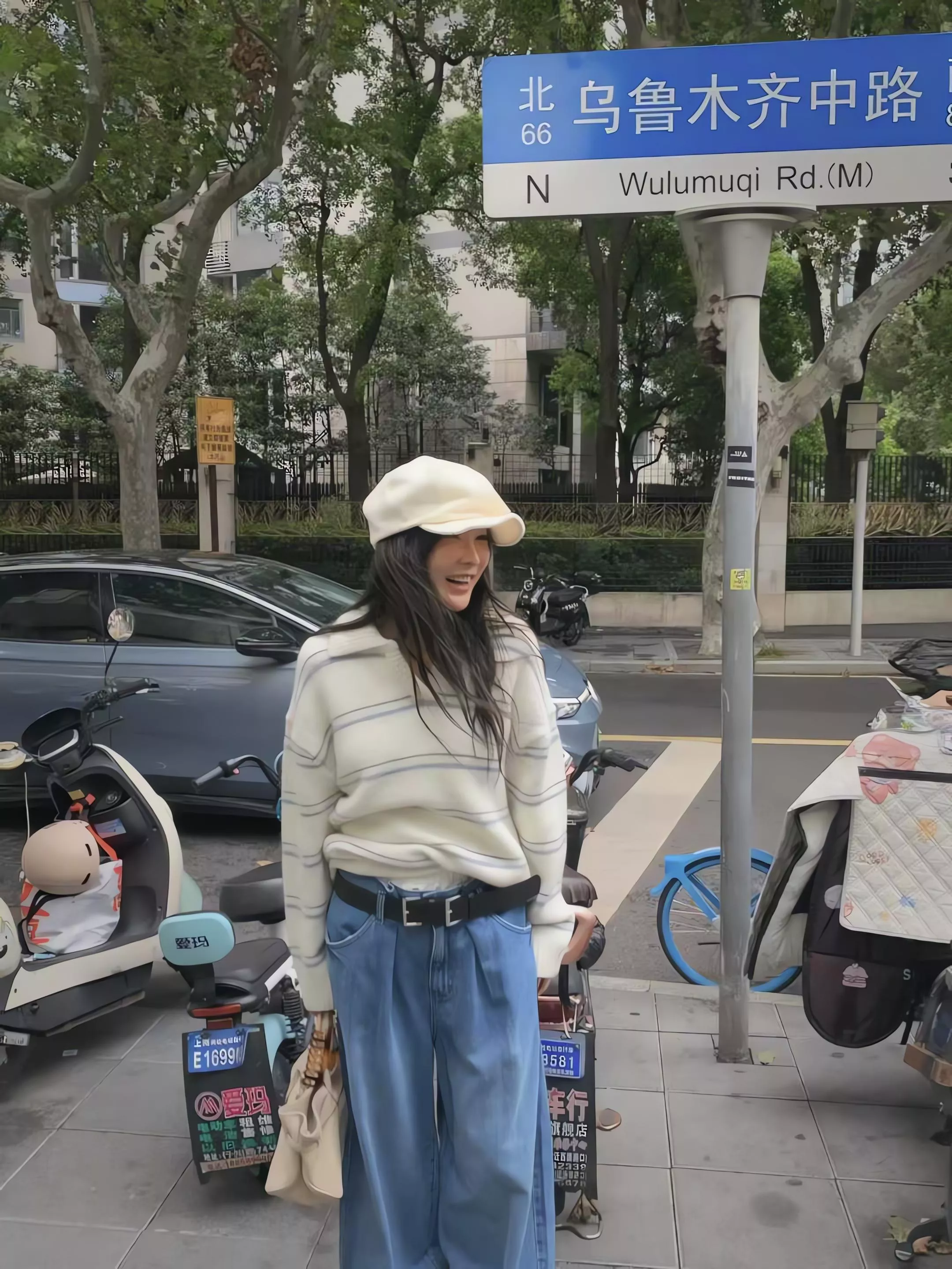 Tom Girl 撞色條紋 翻領柔暖羊毛針織長袖上衣