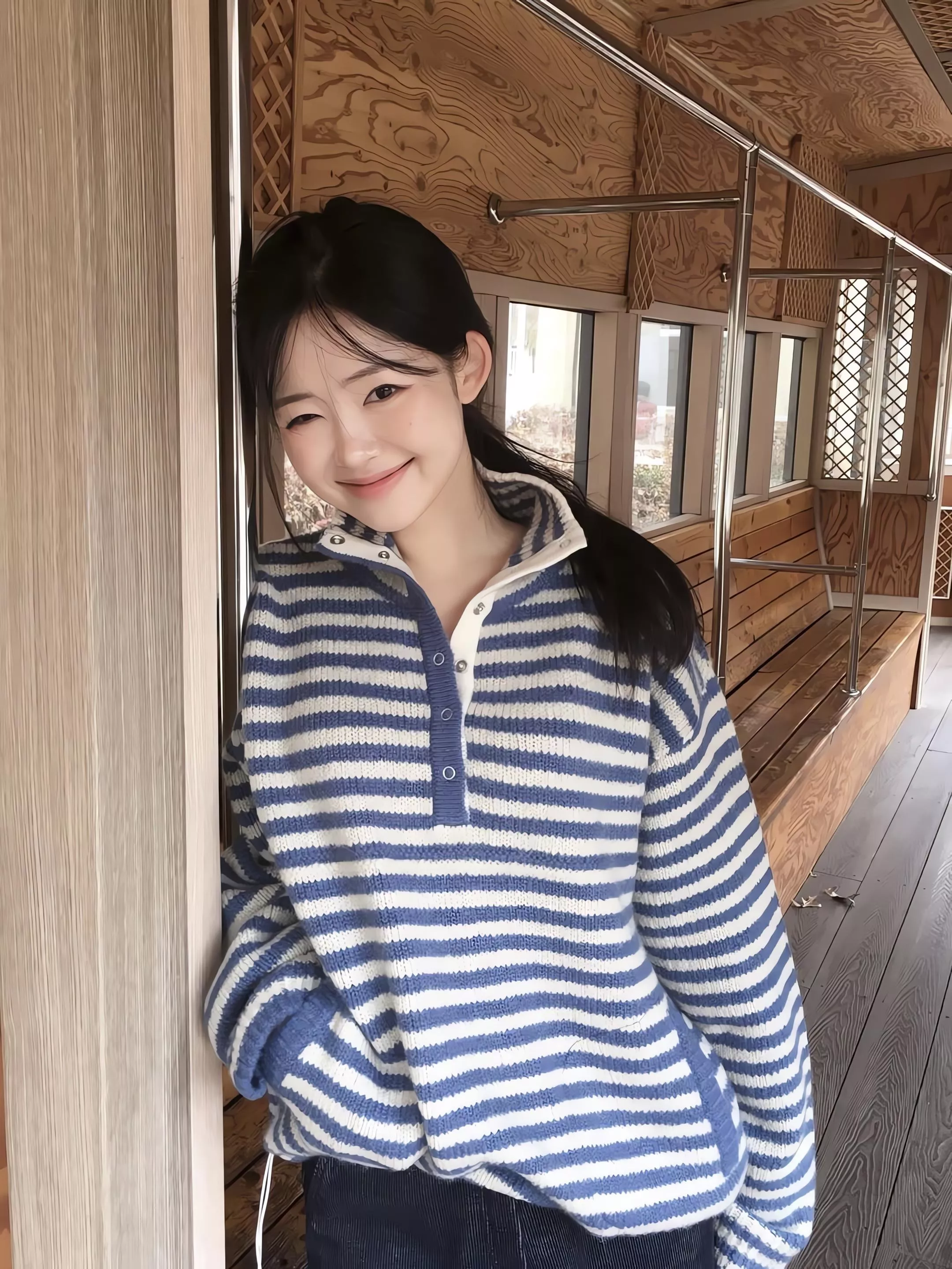 Re Bold 羊毛混紡高領針織衫