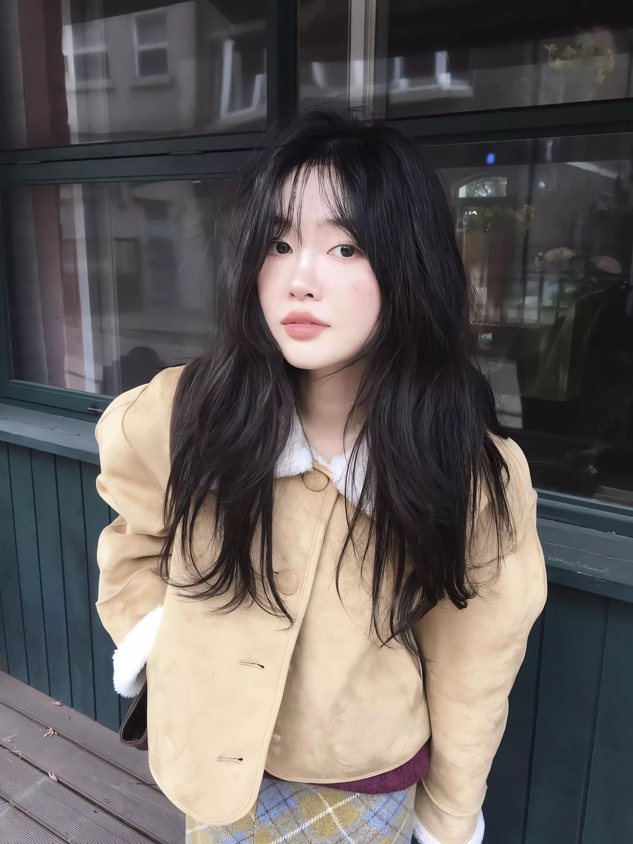 Re Bold 羊羔毛麂皮翻面短版外套