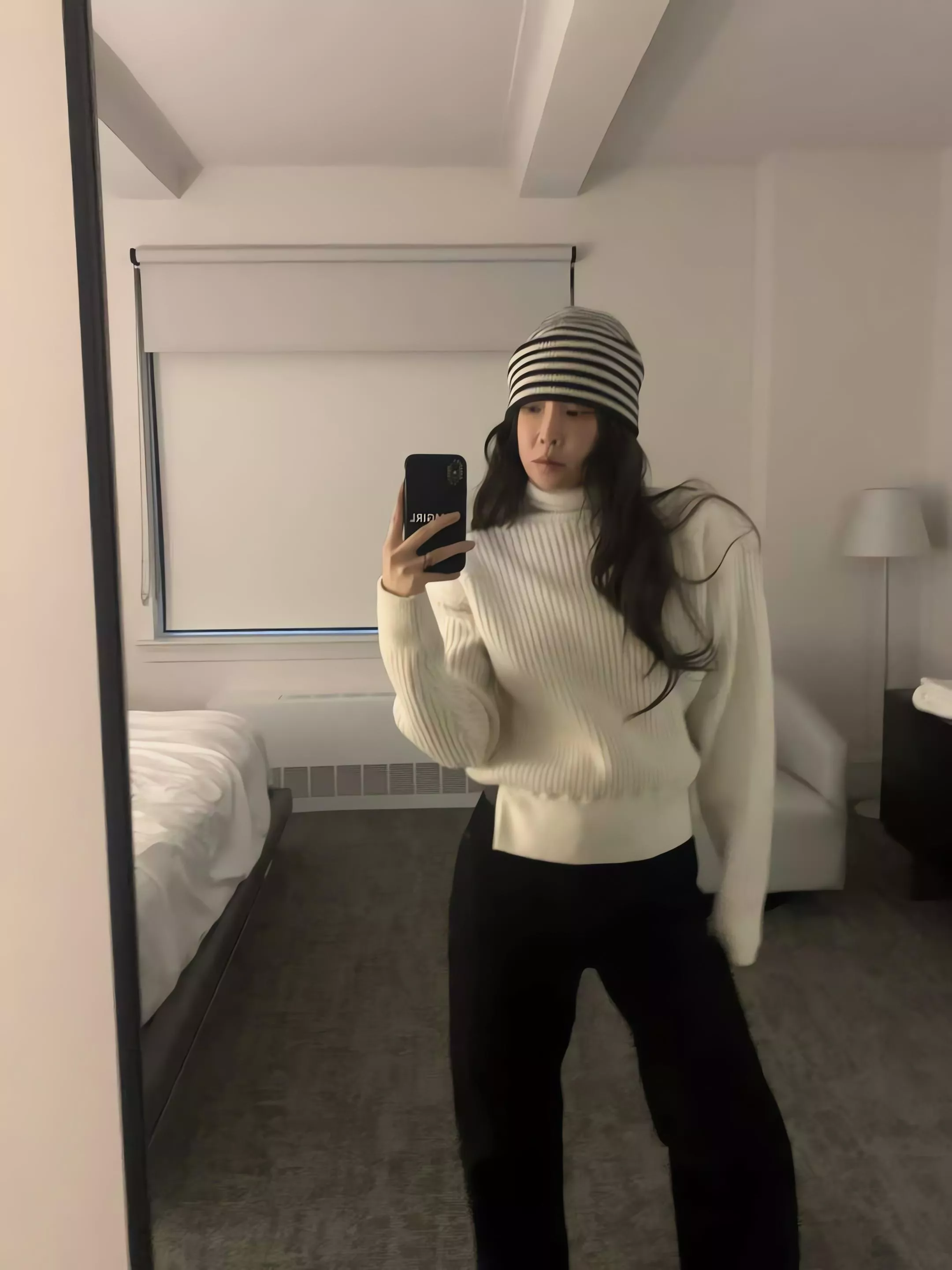 Tom Girl 彈性羅紋高領羊毛針織衫