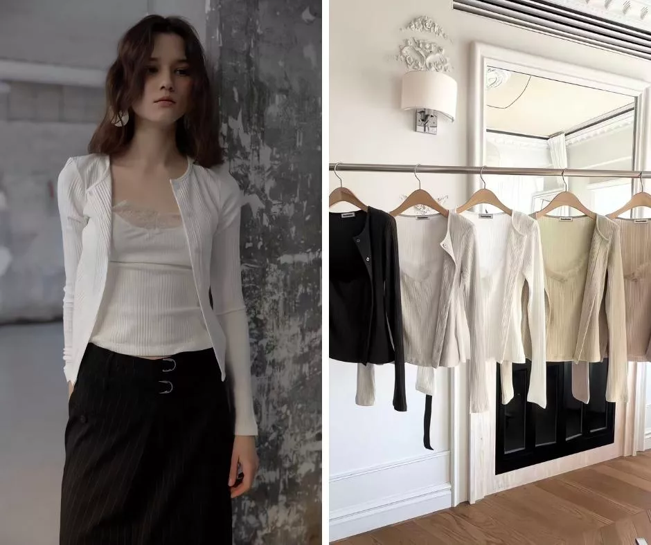 Foundation 法式浪漫 細緻蕾絲拼接假兩件背心外套