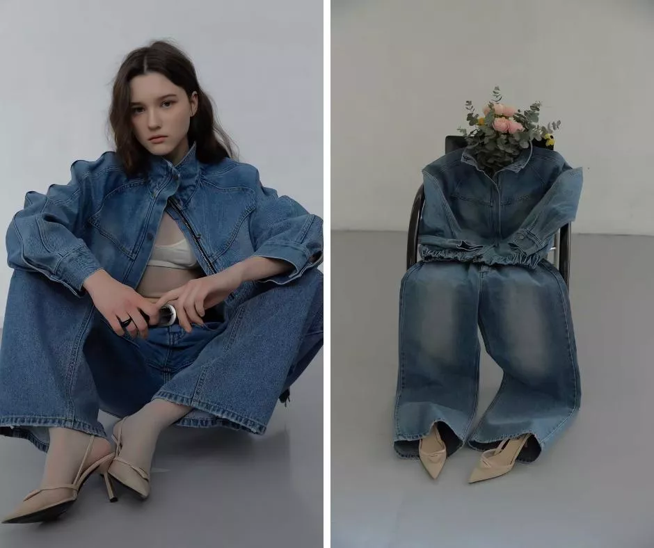 Foundation 工裝感水洗 牛仔外套 修身直筒牛仔長褲