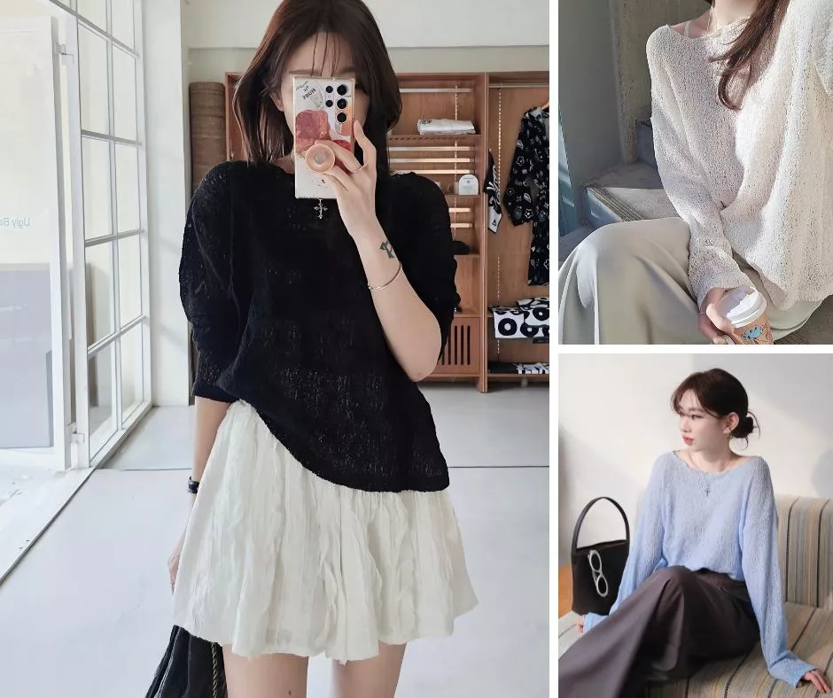 copiner 船領鏤空針織衫