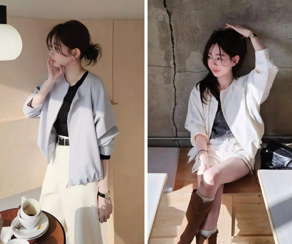 copiner 奶乎乎的休閒拉鍊夾克外套