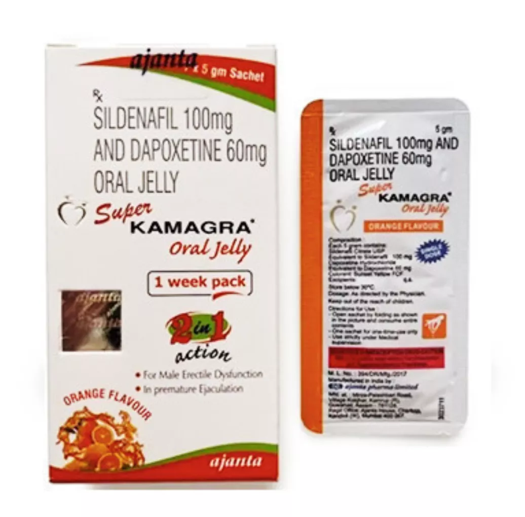 印度正品果凍雙效必力勁，硬挺久-1盒7入-橘子味