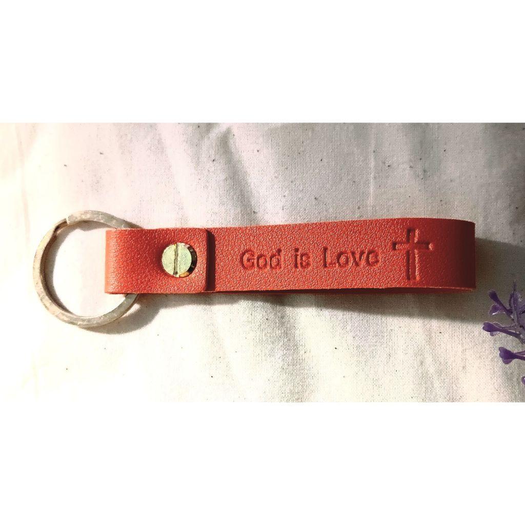 ✝️韓版PU皮革鑰匙圈  / 買十送一 / God is Love
