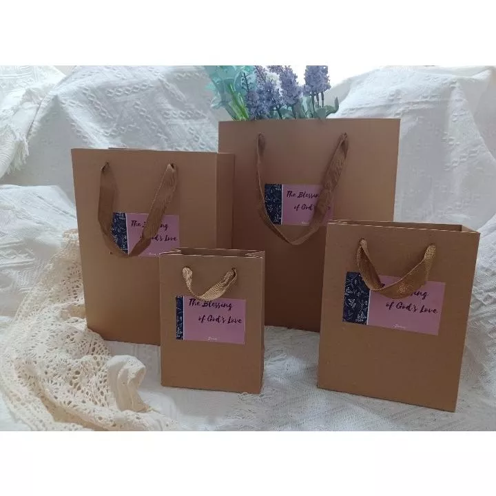 ✝️從上帝來愛的祝福 | 牛皮紙提袋｜簡約提袋  幸福小組 基督教禮品 受洗禮物 紙袋 福音禮物 福音禮品