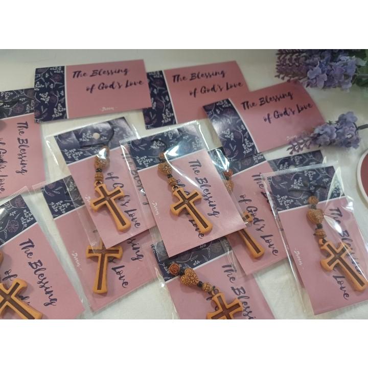 ✝️十字架吊飾鑰匙圈(繩子款) 買十送一 / 銷售第一 / 受洗 決志 紀念品 包包 手機掛飾