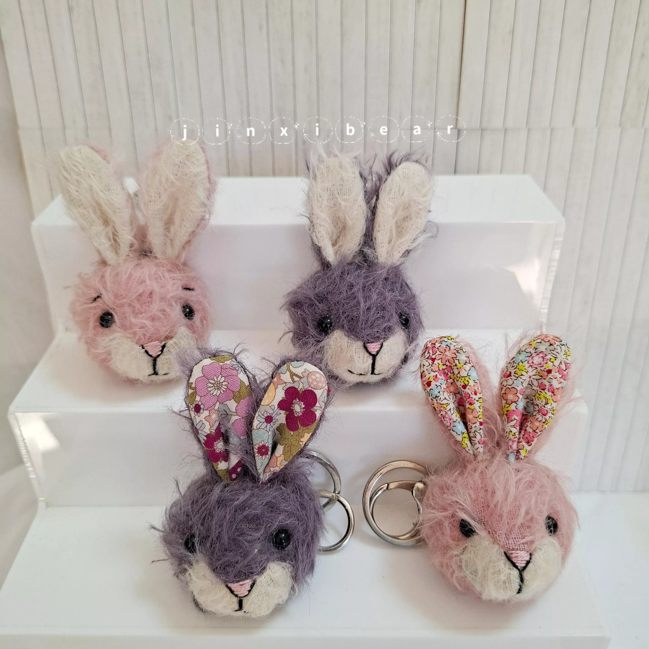 金席手作jinxibear -毛海小兔頭吊飾