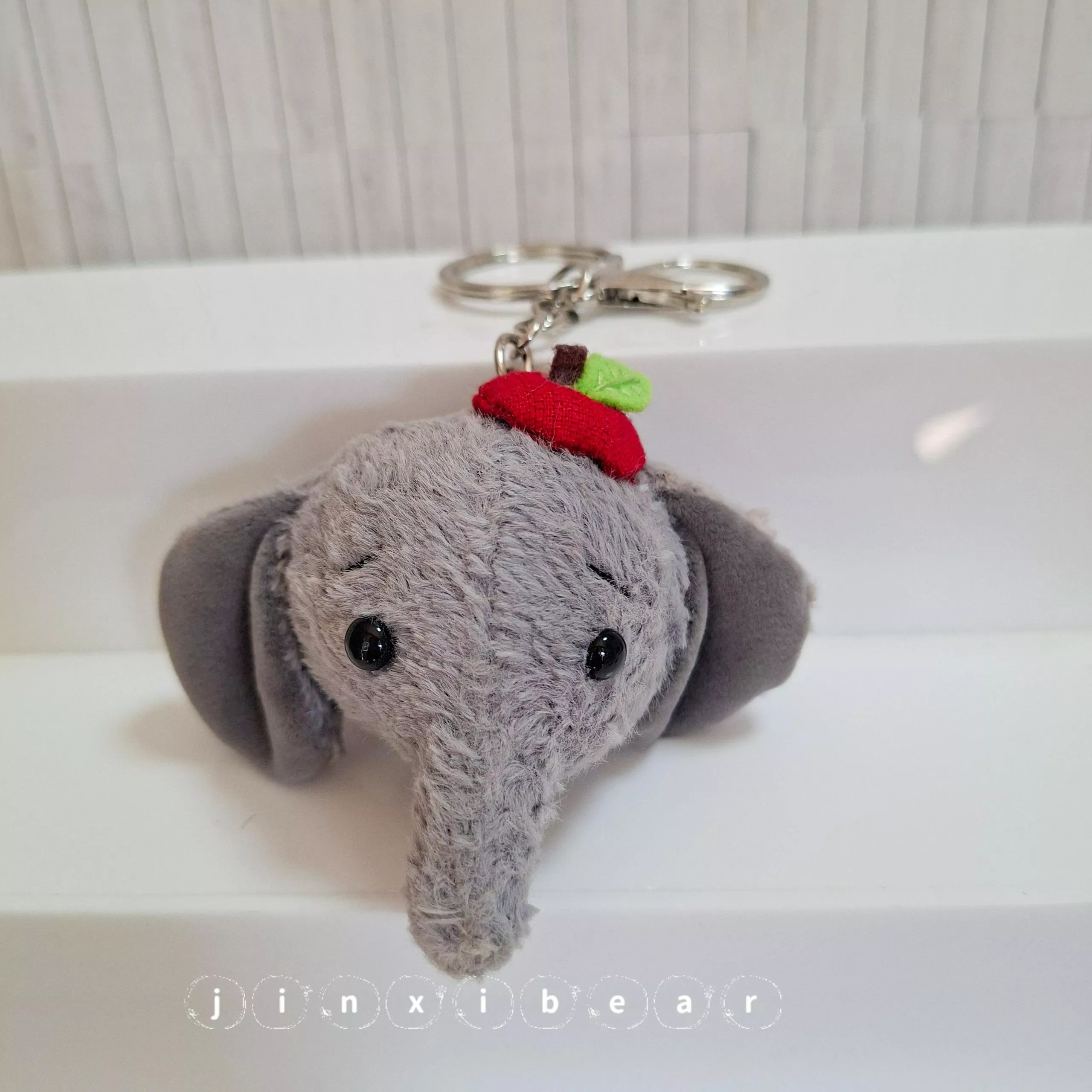 金席手作jinxibear-蘋果大象吊飾