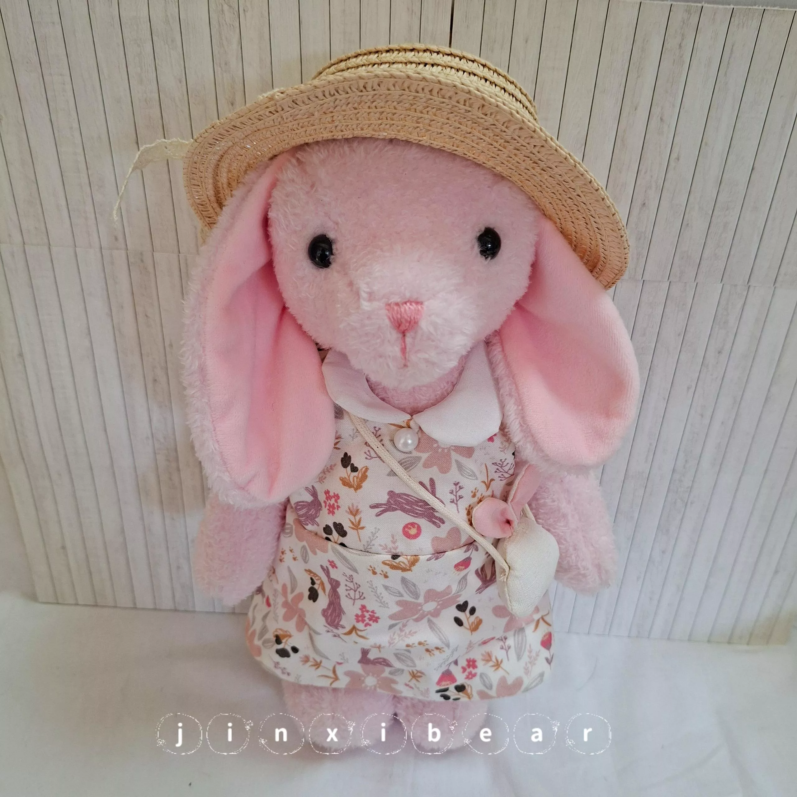 金席手作jinxibear-經典絨毛氣質粉兔