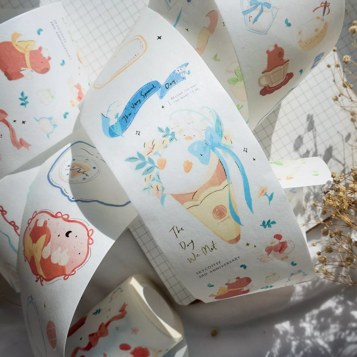 The Day We Met 三週年燙金和紙膠帶