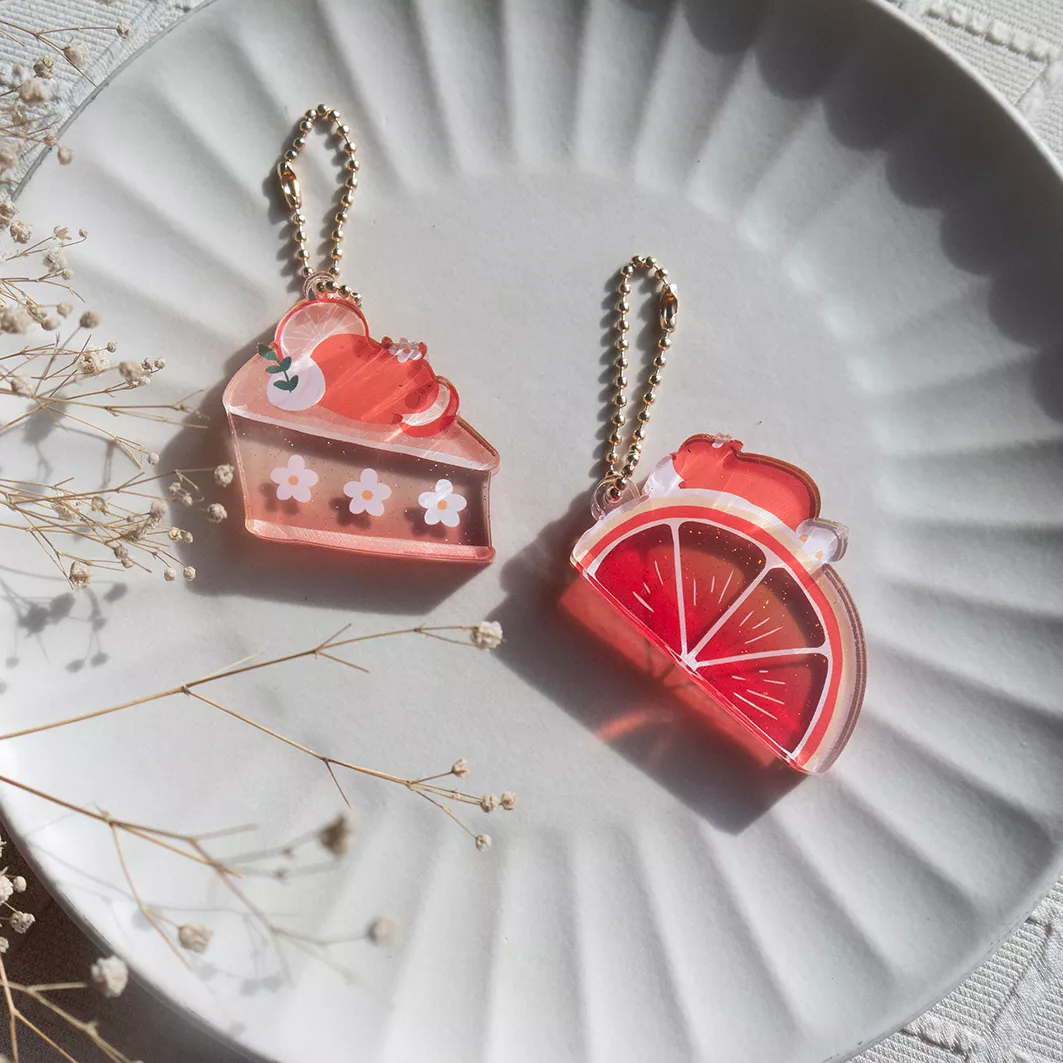 Birthday 閃粉厚壓克力吊飾