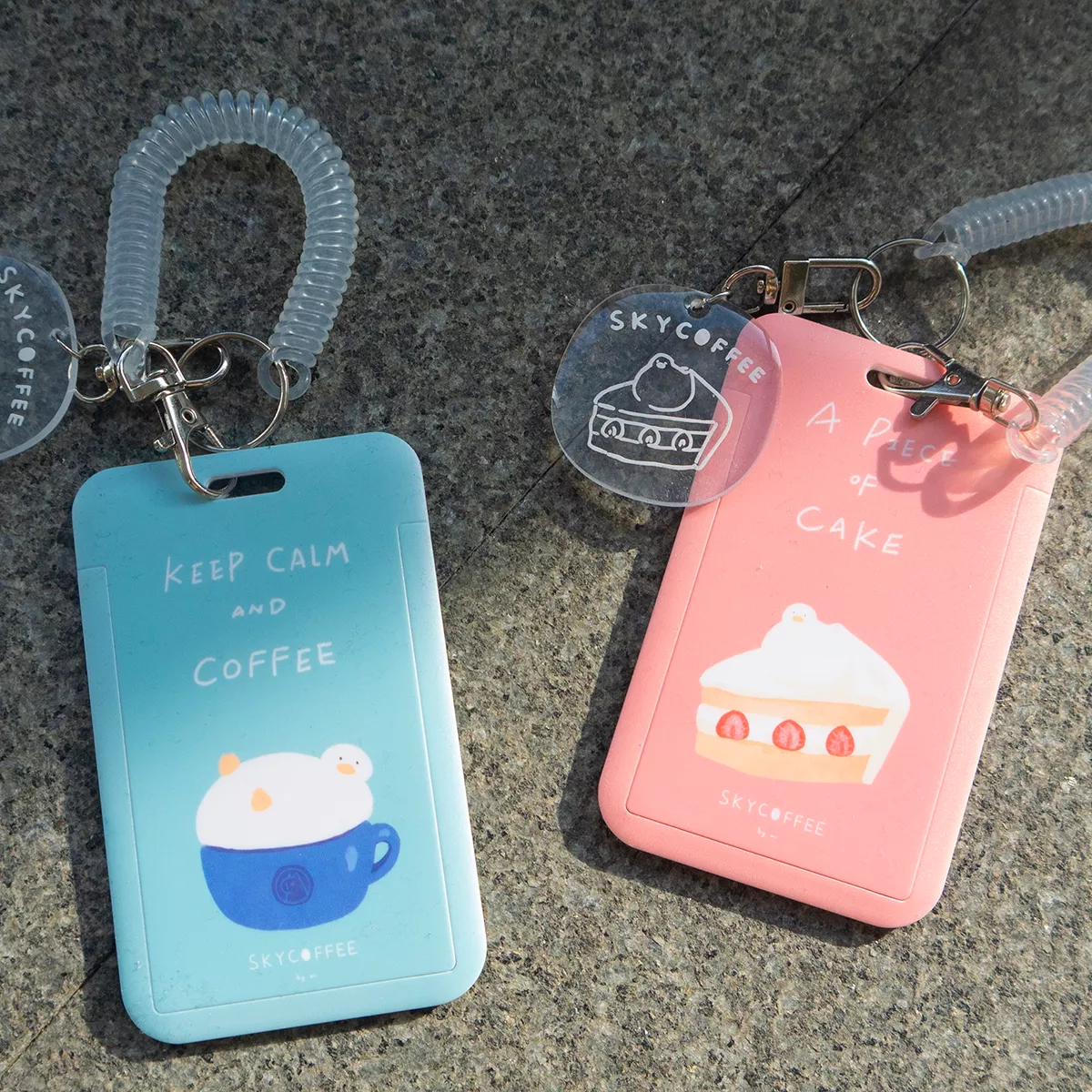 滑蓋卡套+滴膠吊飾（五色）