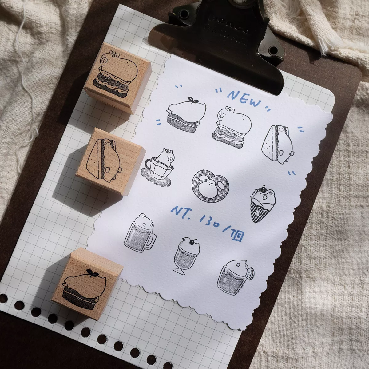 SKYCOFFEE Dessert Menu 甜點櫸木印章