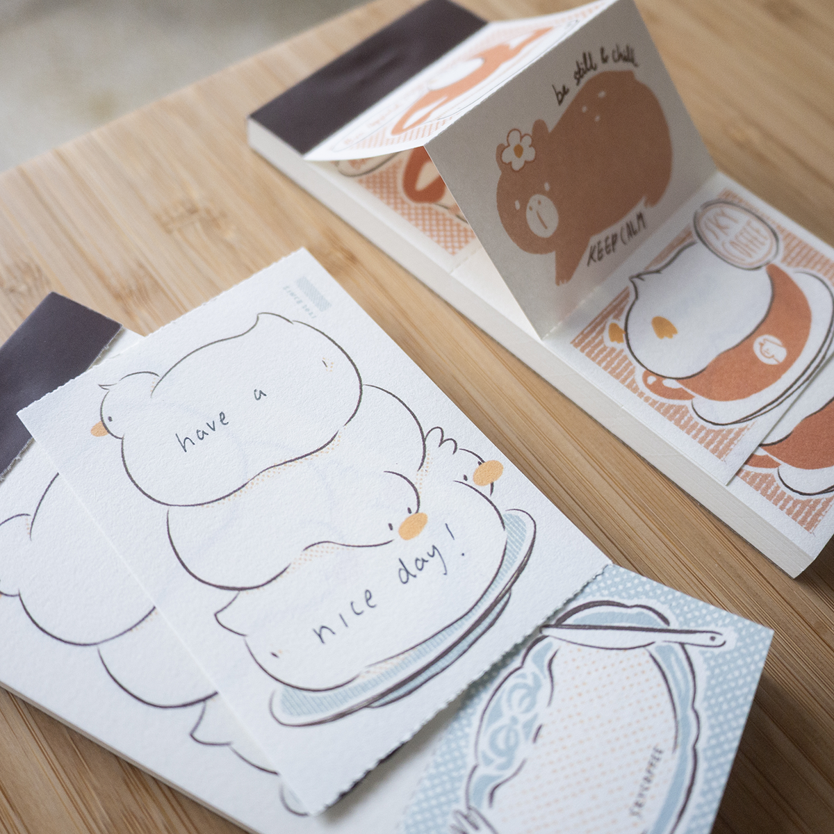 SKYCOFFEE BLUE/ORANGE 撕線便簽本
