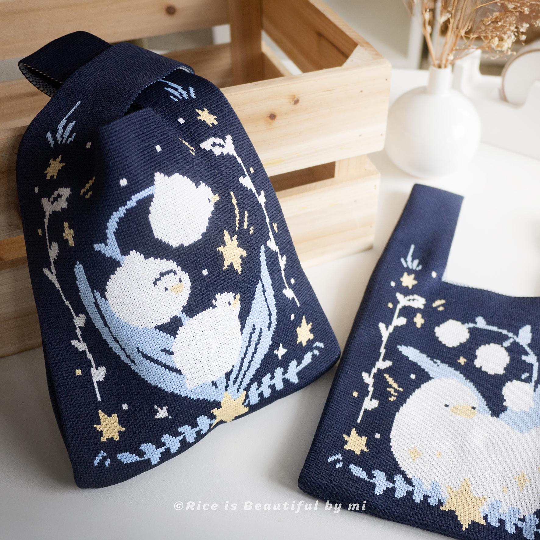 Stars and LilyBells 針織小提袋