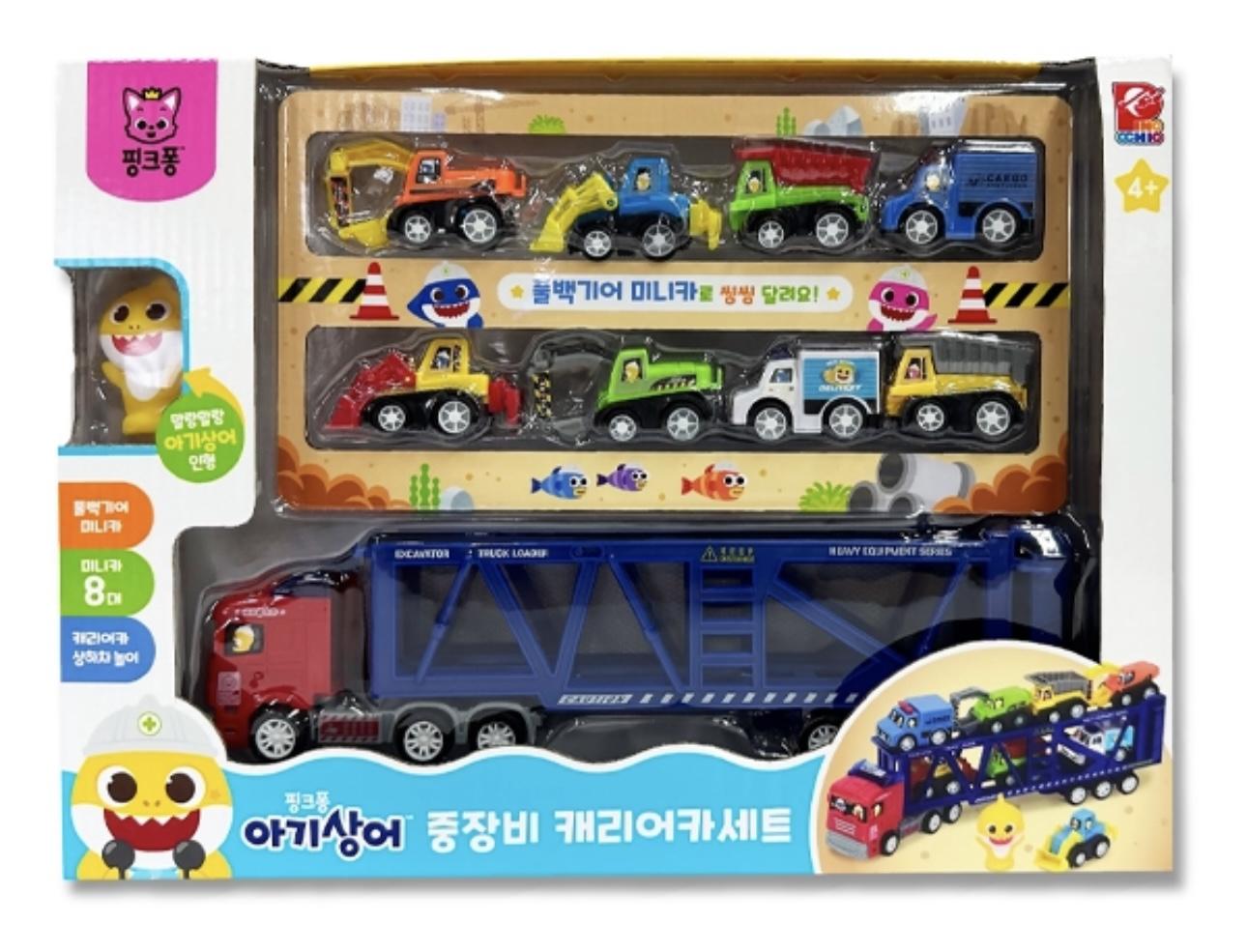 碰碰狐鯊魚寶寶重型機械吊車組