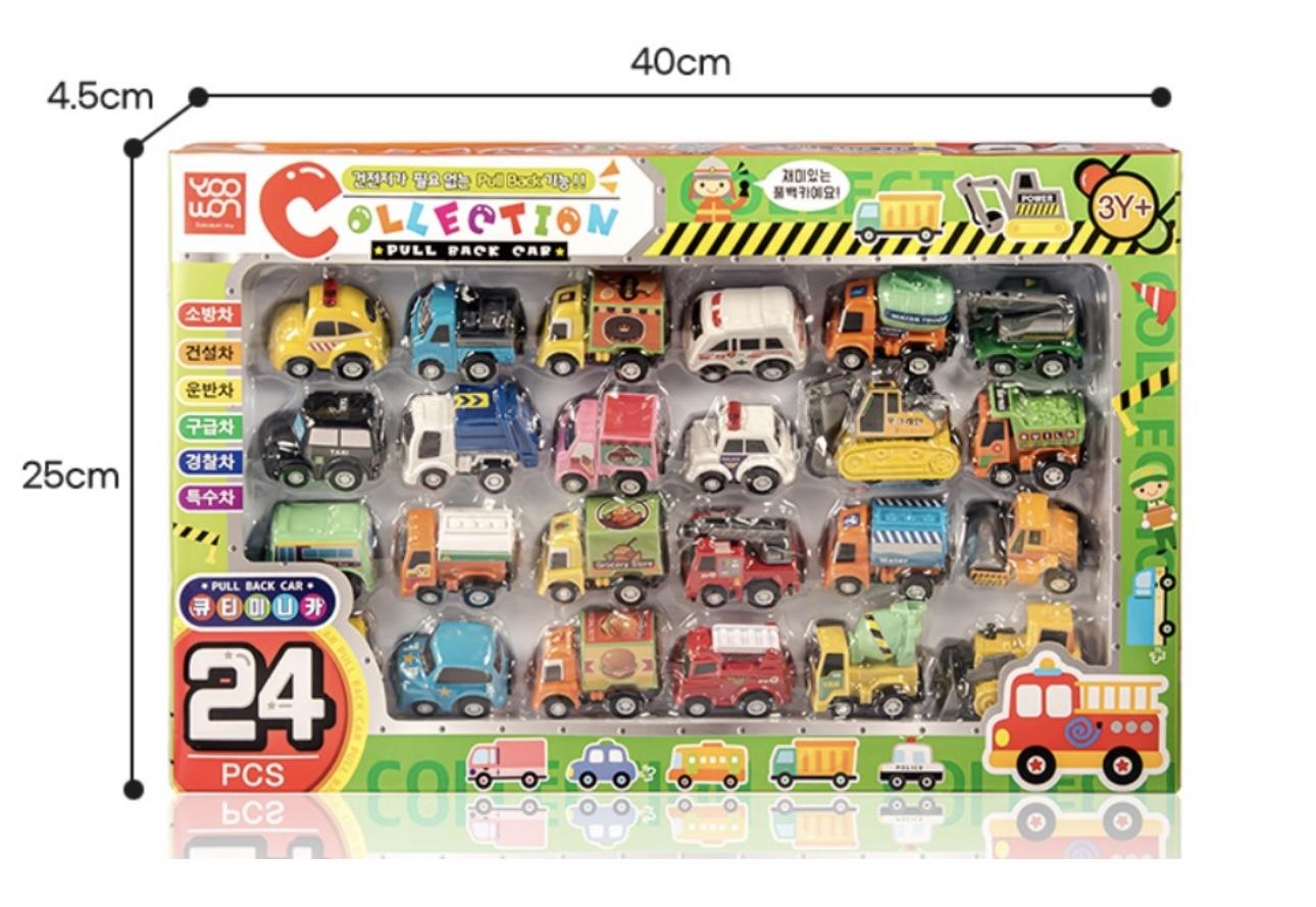YOOWON 迷你汽車玩具組 24入