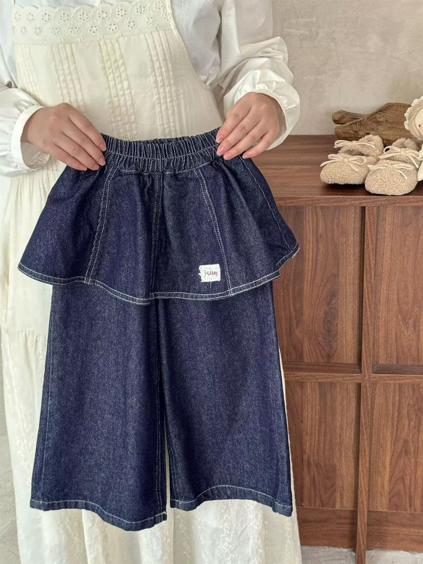 (一件式牛仔褲裙）