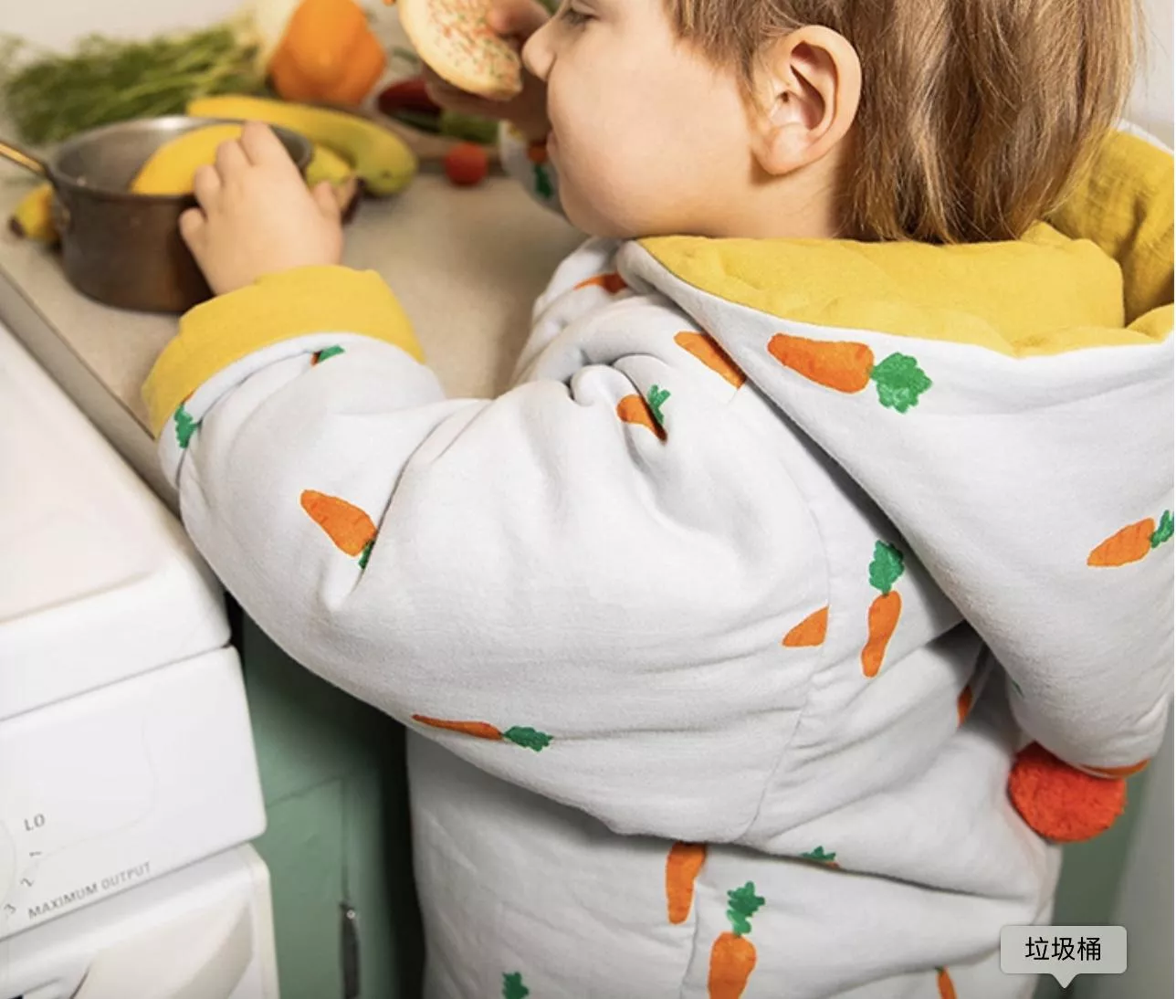 (RICEANDSKY紅蘿蔔花花全棉纱保暖外套/去年熱賣款）