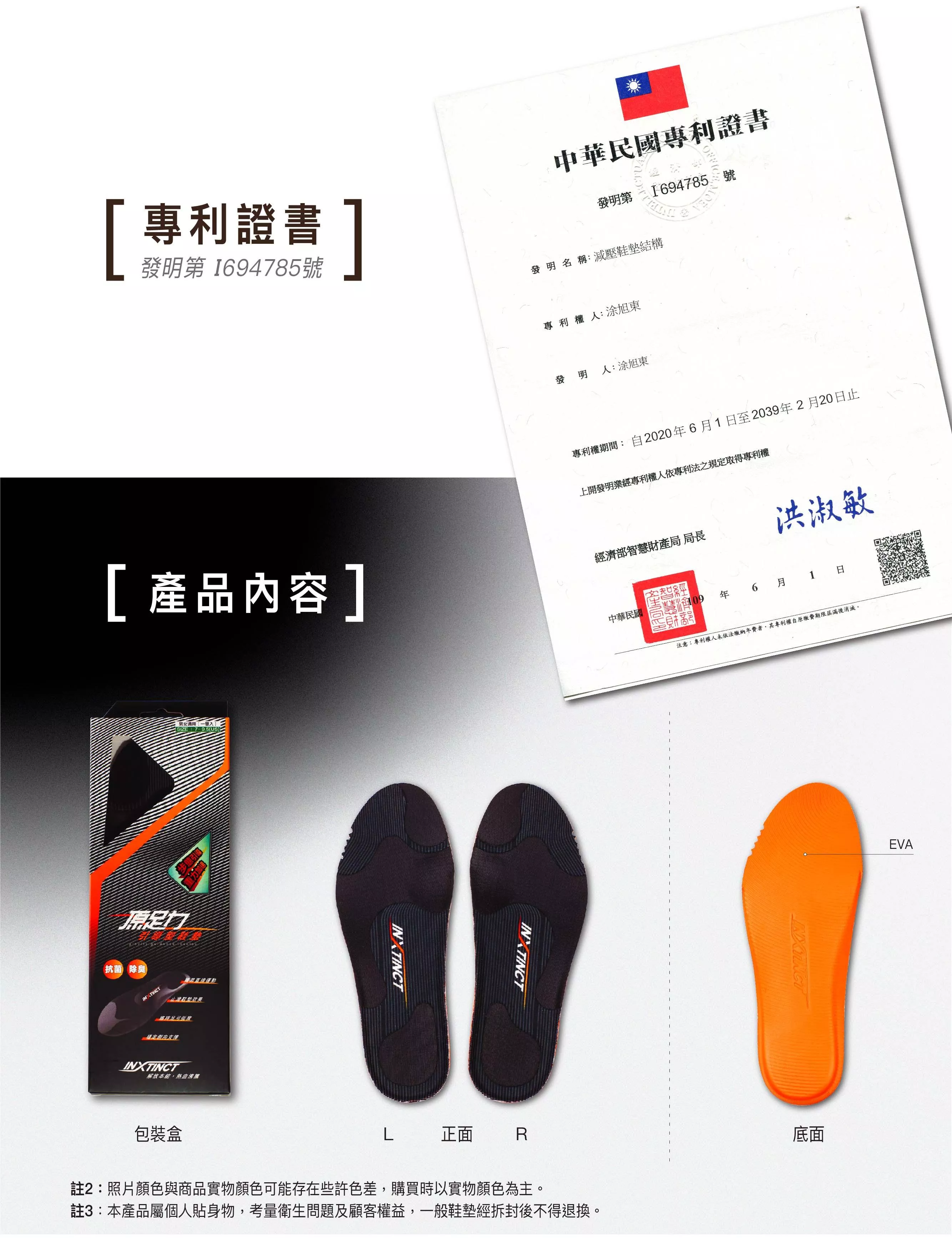 專利證書 發明第I694785號