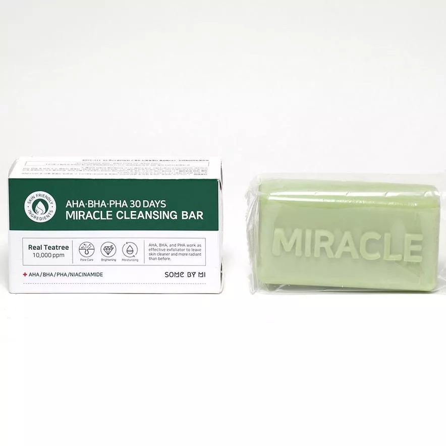韓國連線 SOME BY MI 30天奇蹟皂 30day Miracle Soap 奇蹟面皂 香皂 綠色香 T191