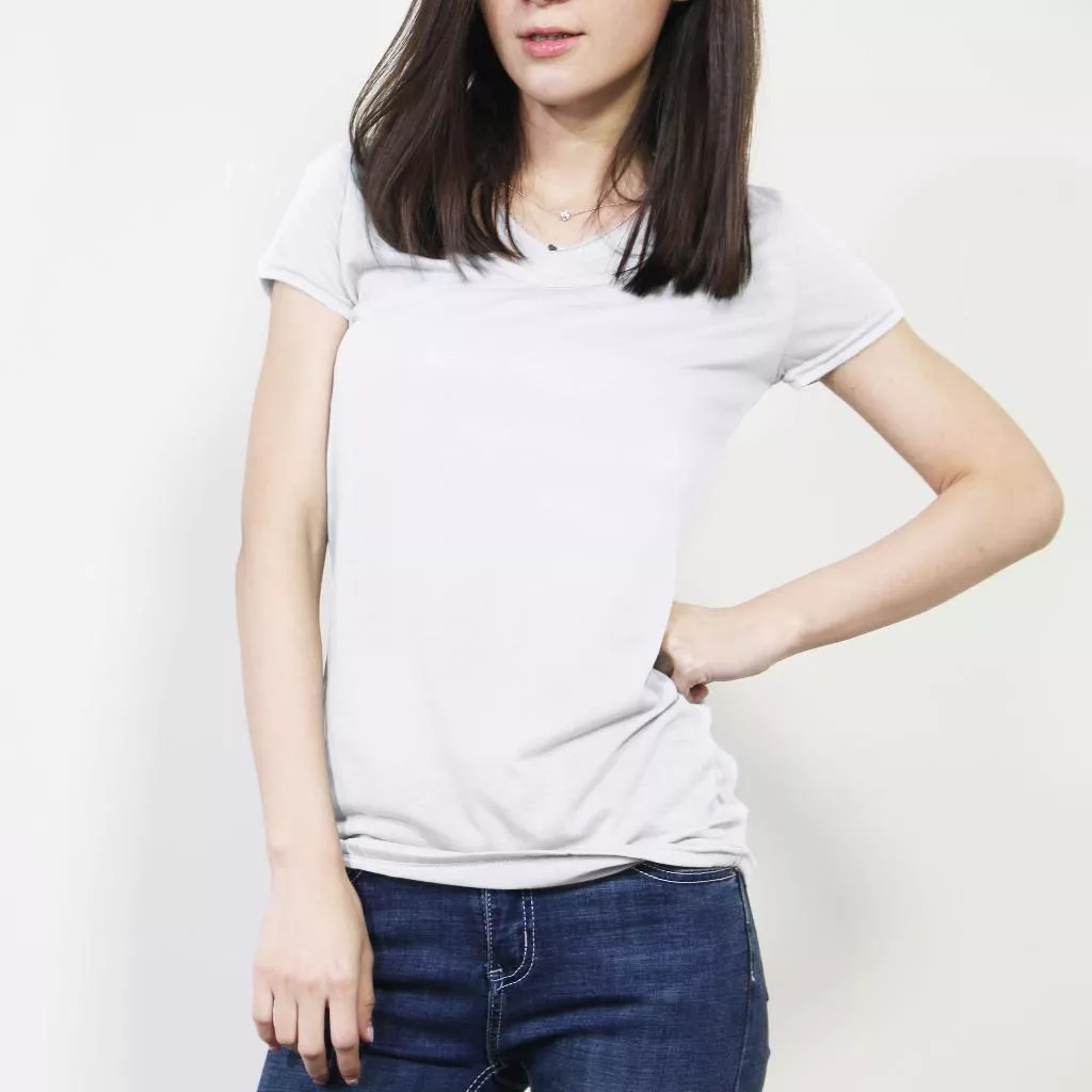 韓‧夏舒適圓領素面棉質短T短袖上衣T恤上衣白T透氣乾爽