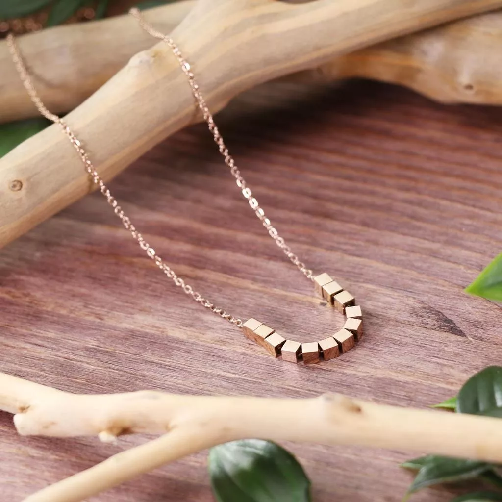 韓系 幾何方塊項鍊 女 簡約 鎖骨鏈 氣質項鏈 飾品 短練 簡約 短鏈