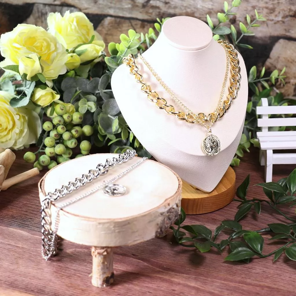 韓款 金幣雙鏈造型 個性項鍊 女 簡約 鎖骨鏈 飾品 短練 簡約 短鏈