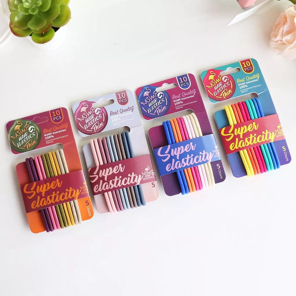 韓系 彈力炫彩基礎百搭髮圈 髮繩 10個裝 髮飾 糖果色髮圈組(10入/組) R1
