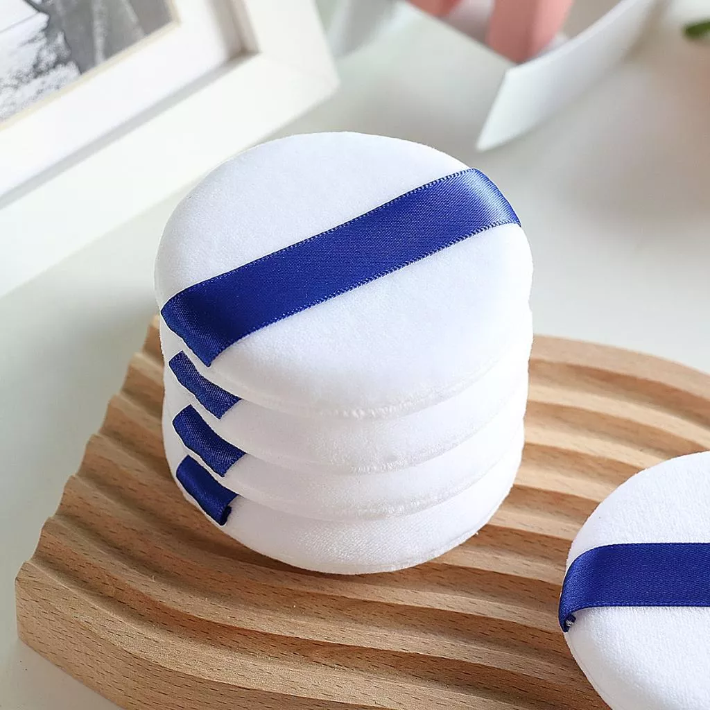 水晶絨粉撲 雙面水晶絨毛超軟圓形定妝蜜粉專用 散粉撲 蜜粉撲 美妝工具